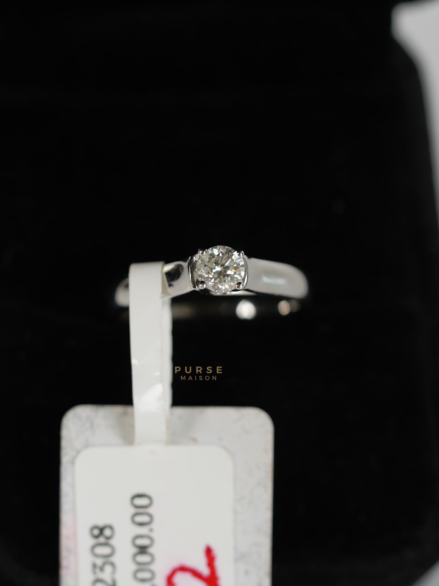 0.36 carat 3.59g Natural Diamond HK Setting Ring US Size 6.5 R12 | Purse Maison Luxury Bags Shop