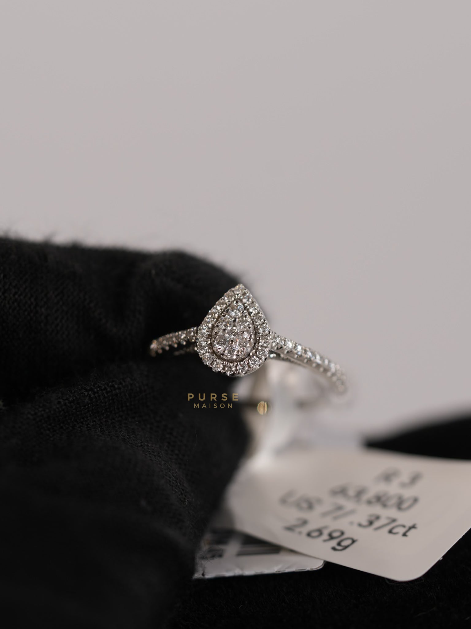 0.37 carat 2.69g HK Setting Ring US Size 7 R3 | Purse Maison Luxury Bags Shop