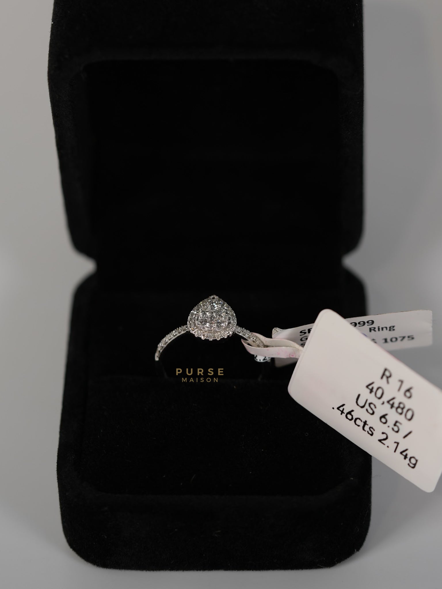 0.46 carats 2.14g Natural Diamond HK Setting Ring US Size 6.5 R16 | Purse Maison Luxury Bags Shop