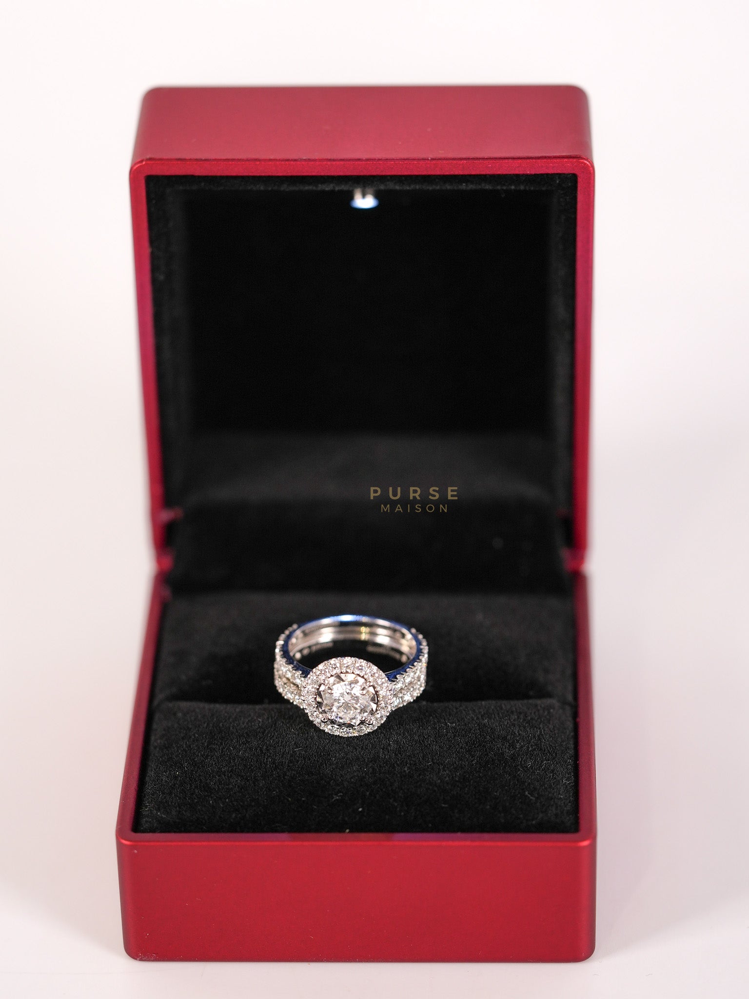 0.71 Carat Round Brilliant Cut Diamond Engagement Ring | Purse Maison Luxury Bags Shop