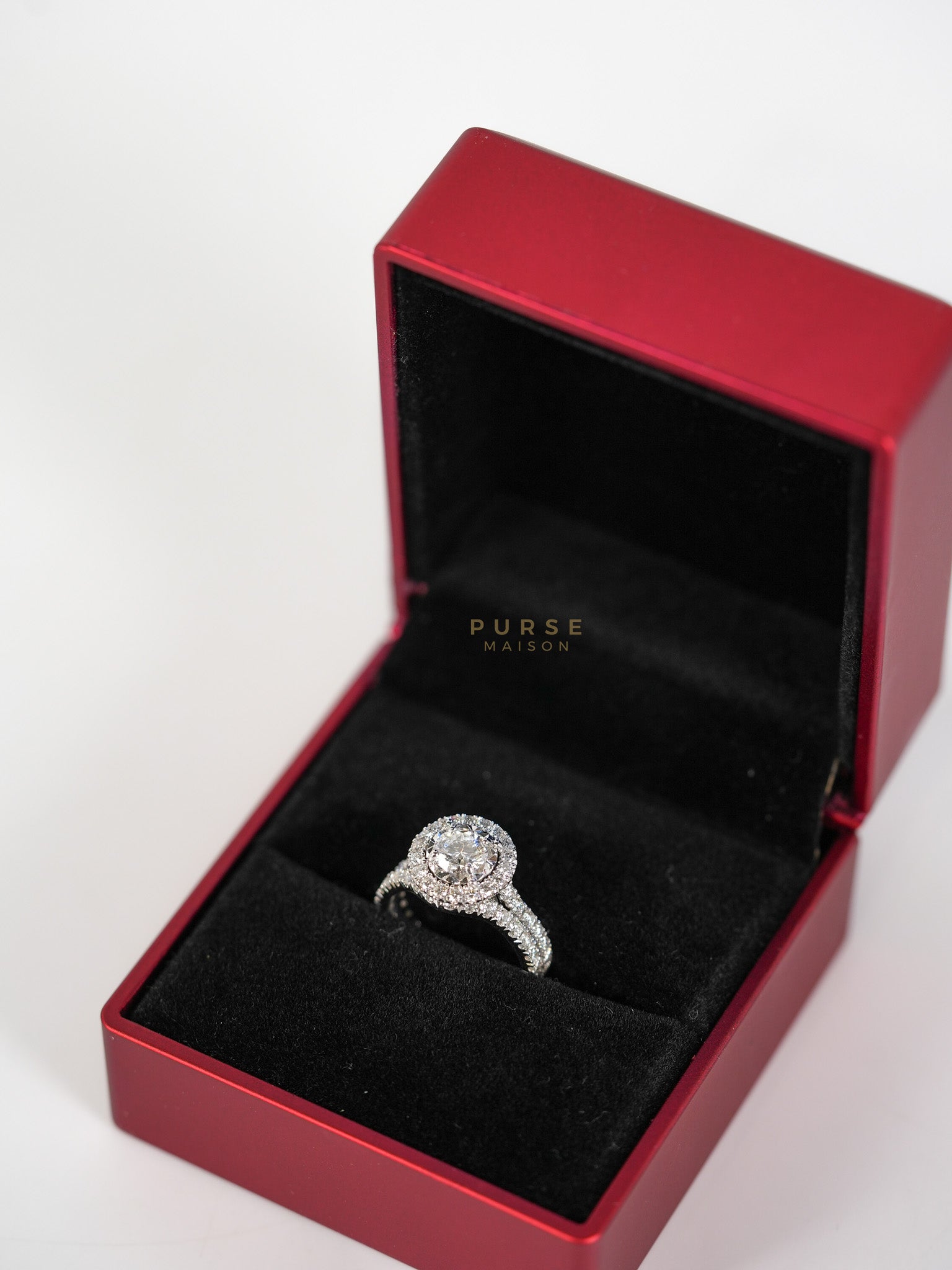 0.71 Carat Round Brilliant Cut Diamond Engagement Ring | Purse Maison Luxury Bags Shop