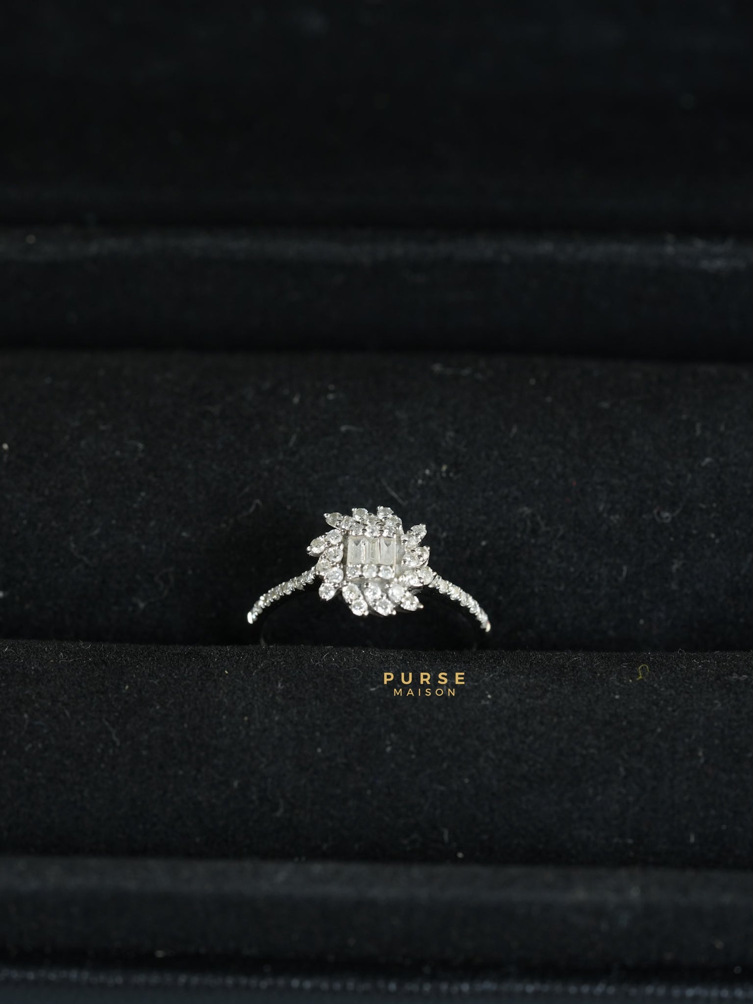 1 carat total weight Ring in Natural Diamonds & 18k White Gold | Purse Maison Luxury Bags Shop