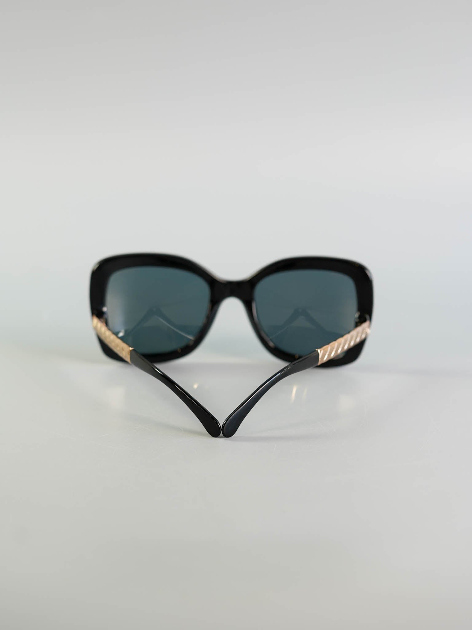 1581/AZ Black/Rose Gold Butterfly Spring Sunglasses | Purse Maison Luxury Bags Shop