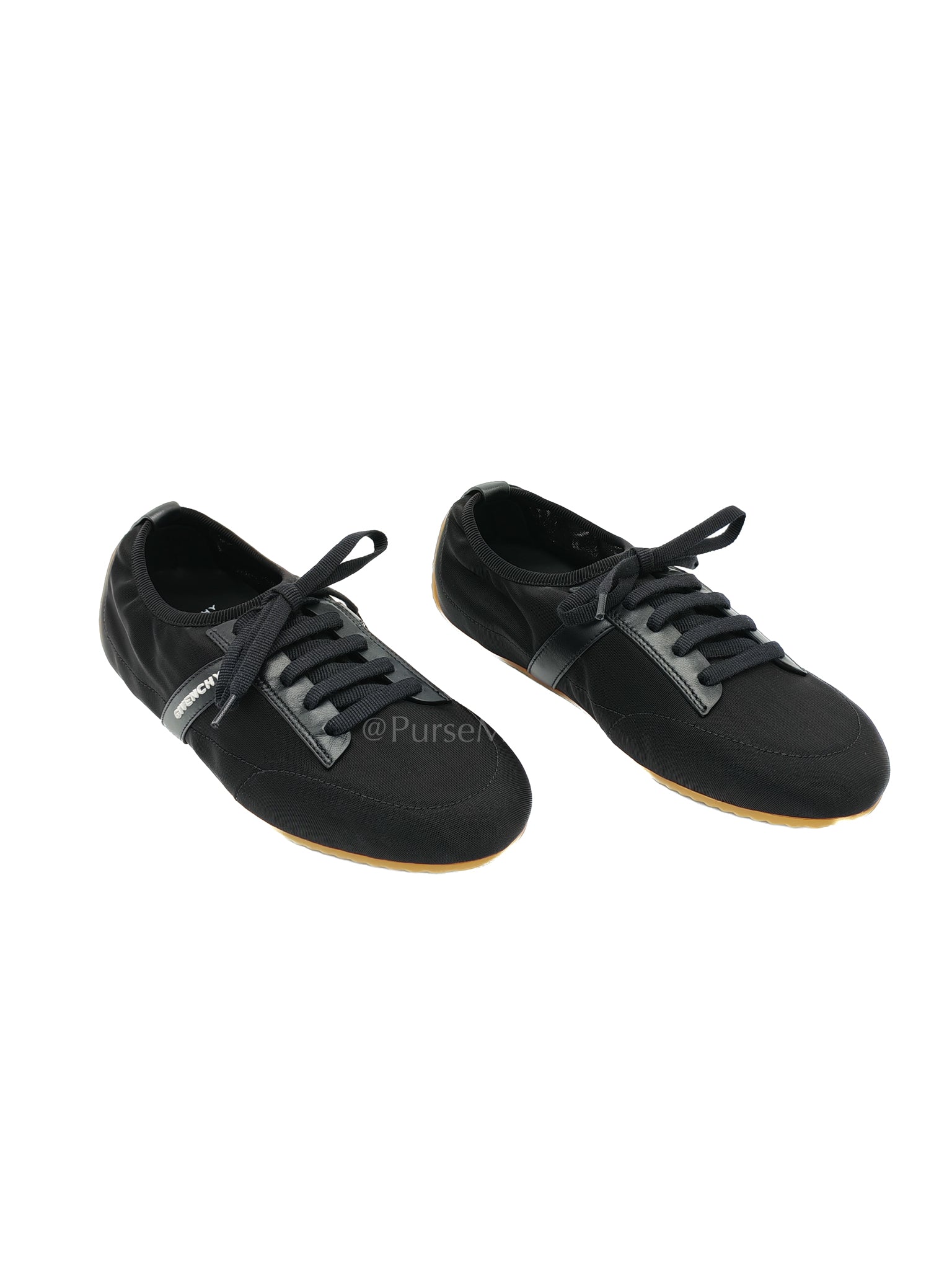 Polyamide Low Top Canvas Sneakers Black 37EU (23cm)