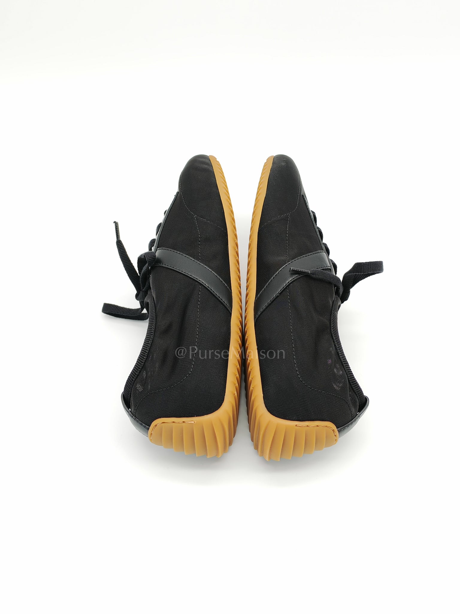 Polyamide Low Top Canvas Sneakers Black 37EU (23cm)