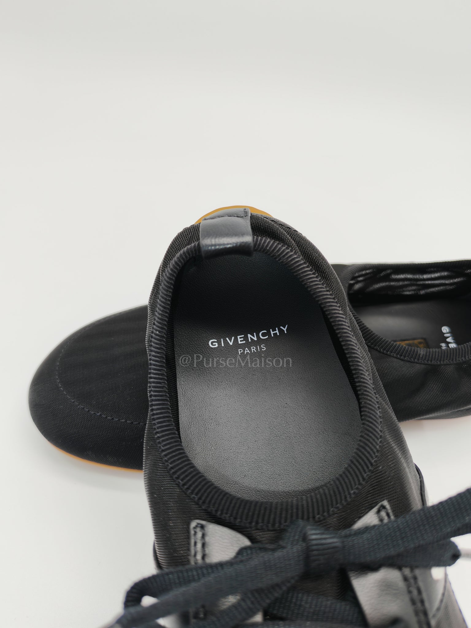Polyamide Low Top Canvas Sneakers Black 37EU (23cm)