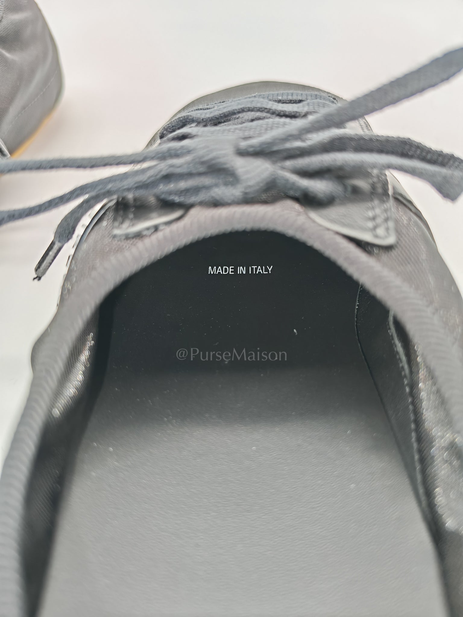 Polyamide Low Top Canvas Sneakers Black 37EU (23cm)