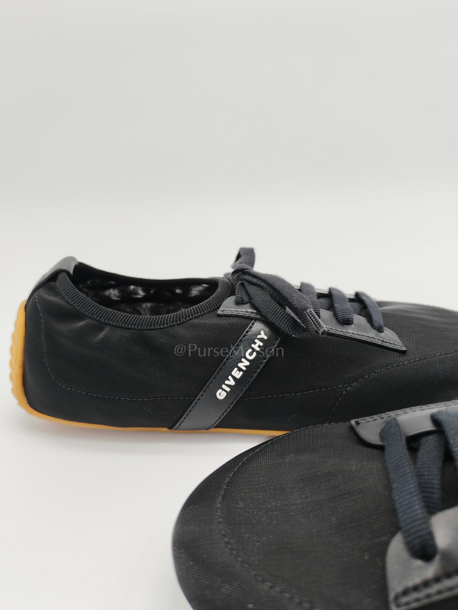 Polyamide Low Top Canvas Sneakers Black 37EU (23cm)