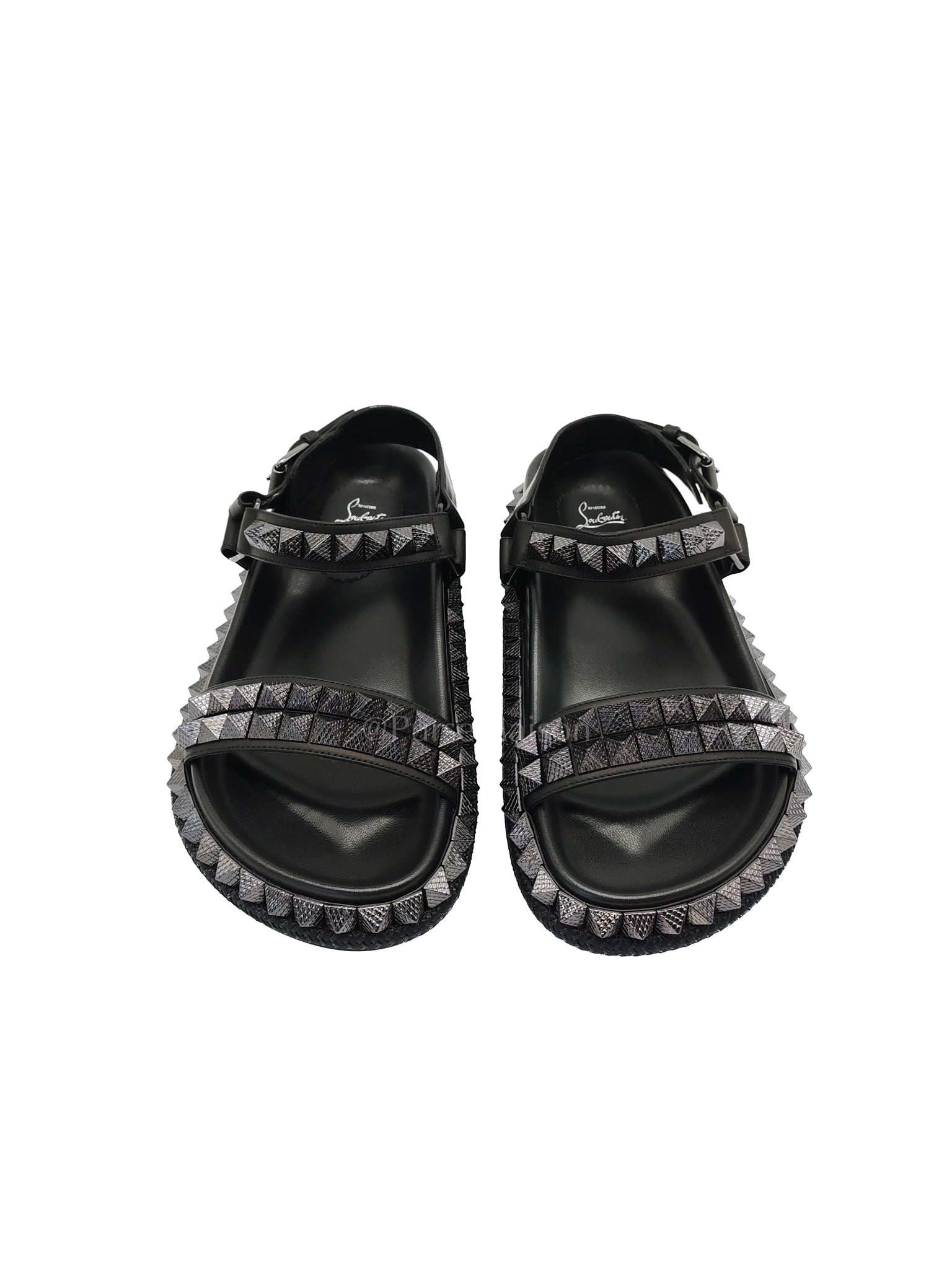 Pyrabizz Black Stud Sandals Size 37.5 EU (23.5cm)