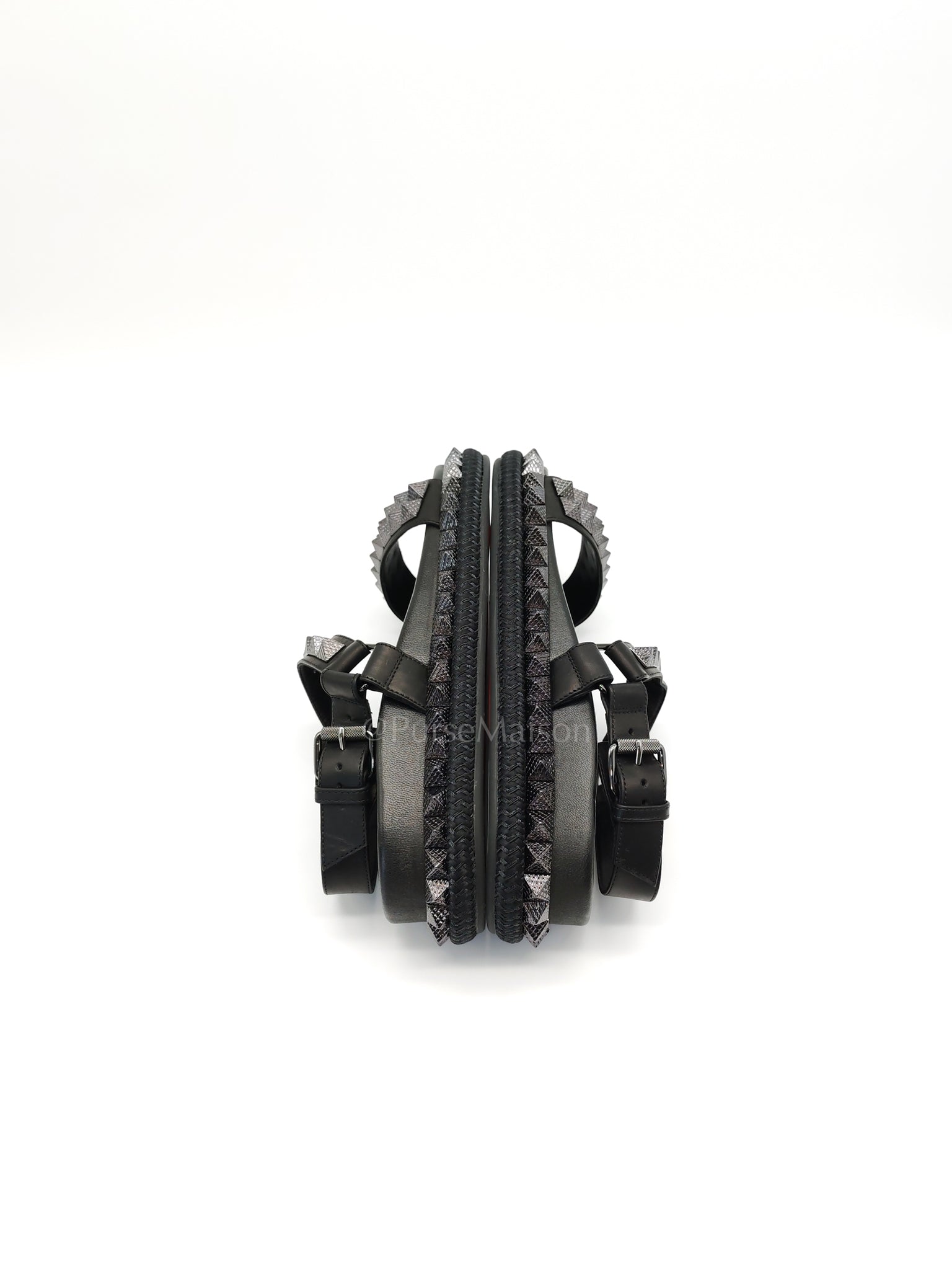 Pyrabizz Black Stud Sandals Size 37.5 EU (23.5cm)