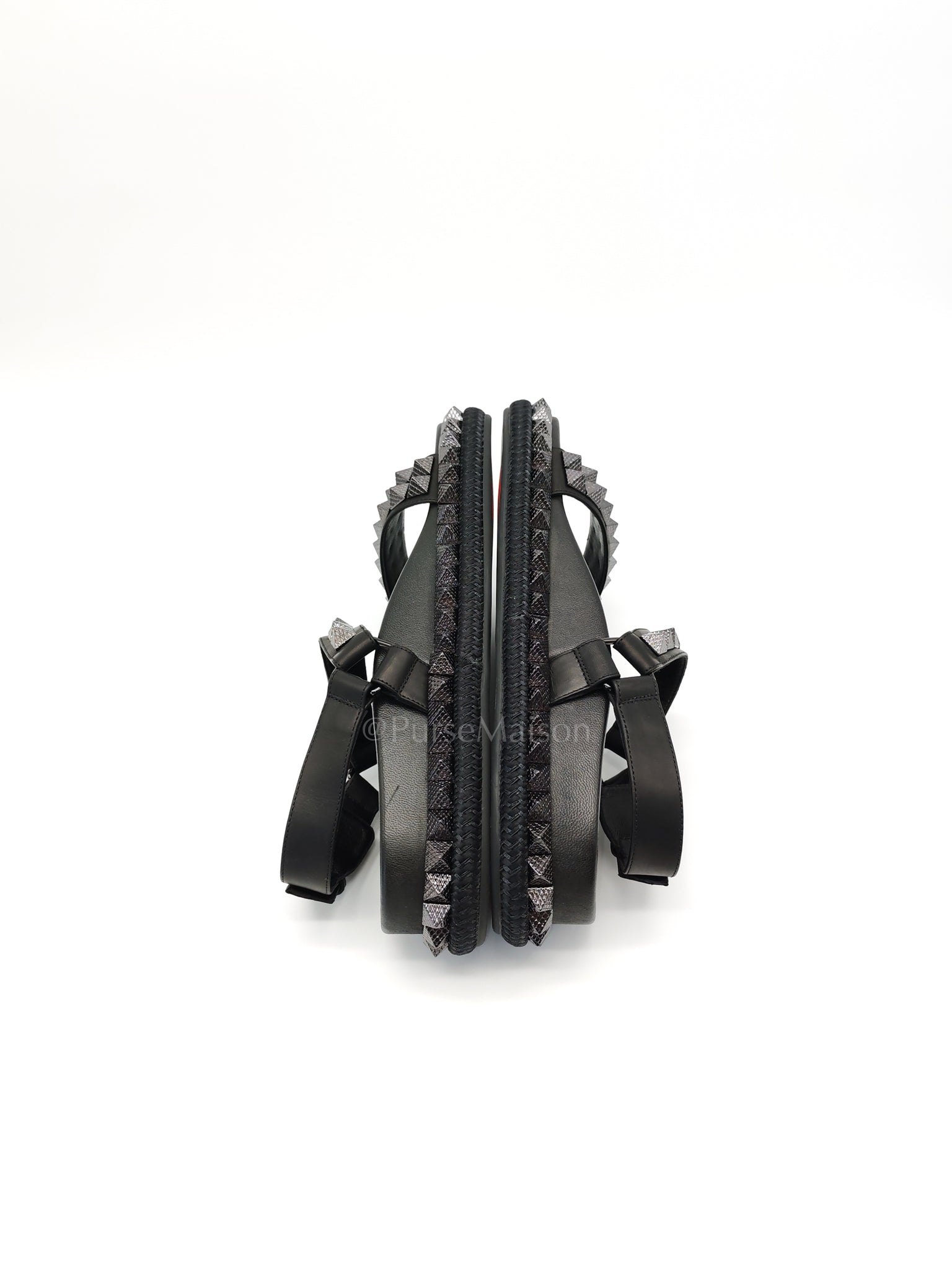 Pyrabizz Black Stud Sandals Size 37.5 EU (23.5cm)