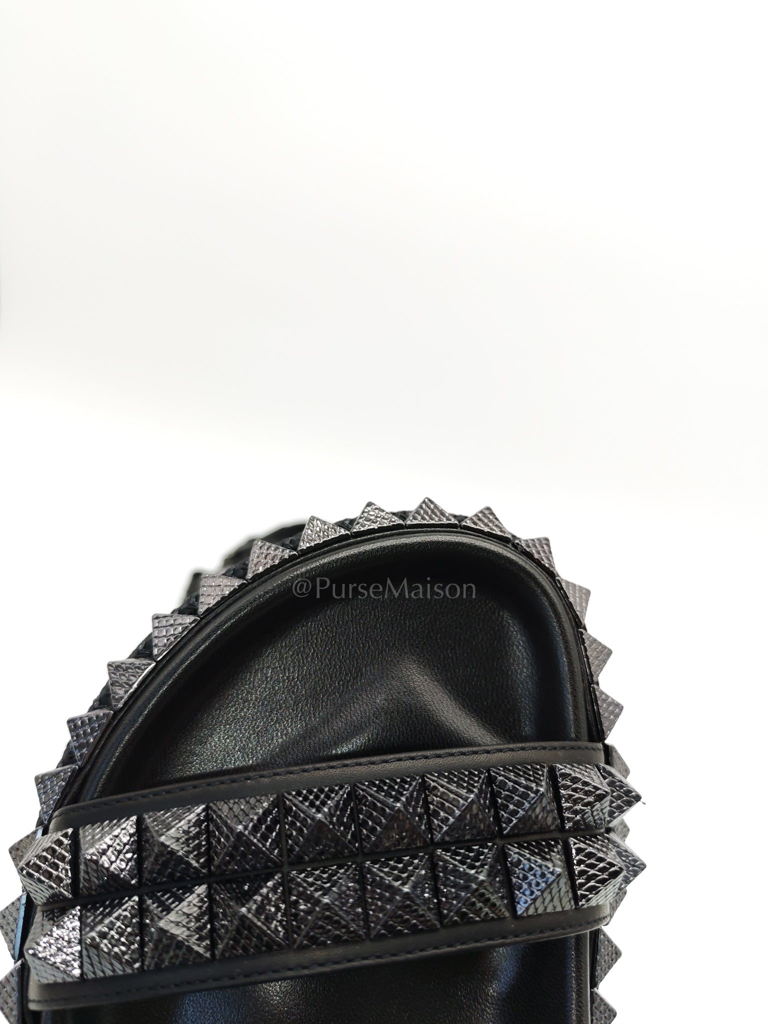 Pyrabizz Black Stud Sandals Size 37.5 EU (23.5cm)