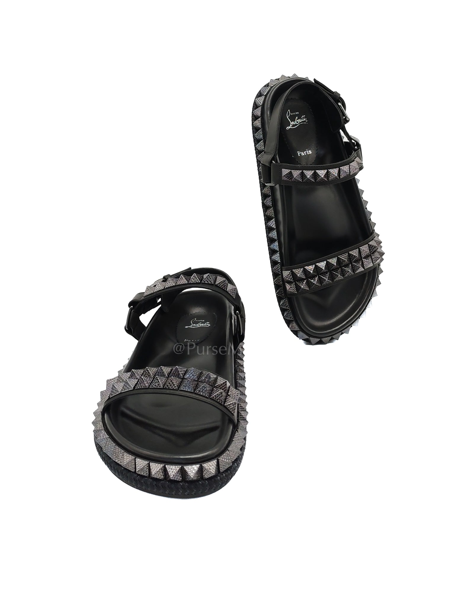 Pyrabizz Black Stud Sandals Size 38EU (24cm)