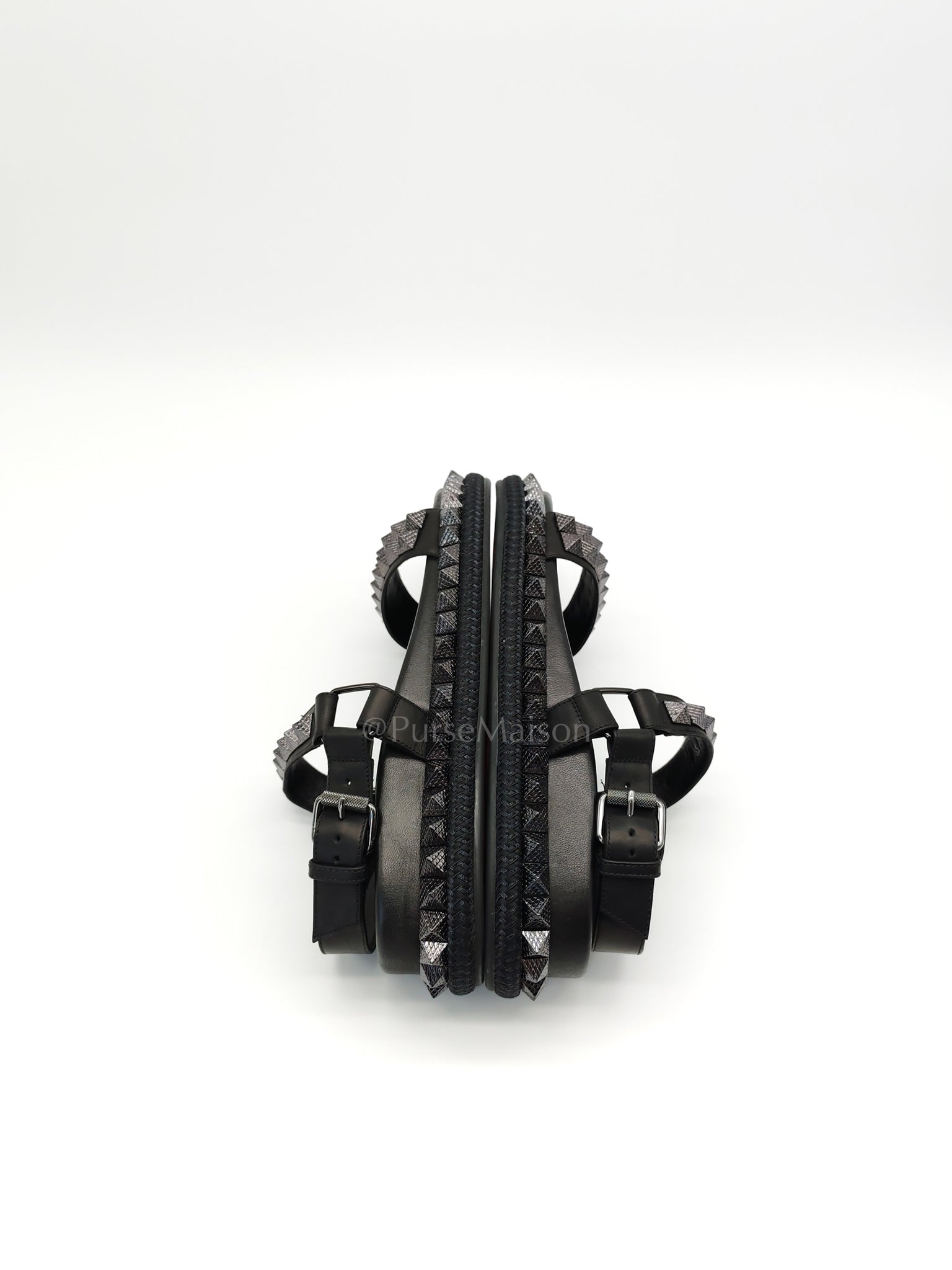 Pyrabizz Black Stud Sandals Size 38EU (24cm)