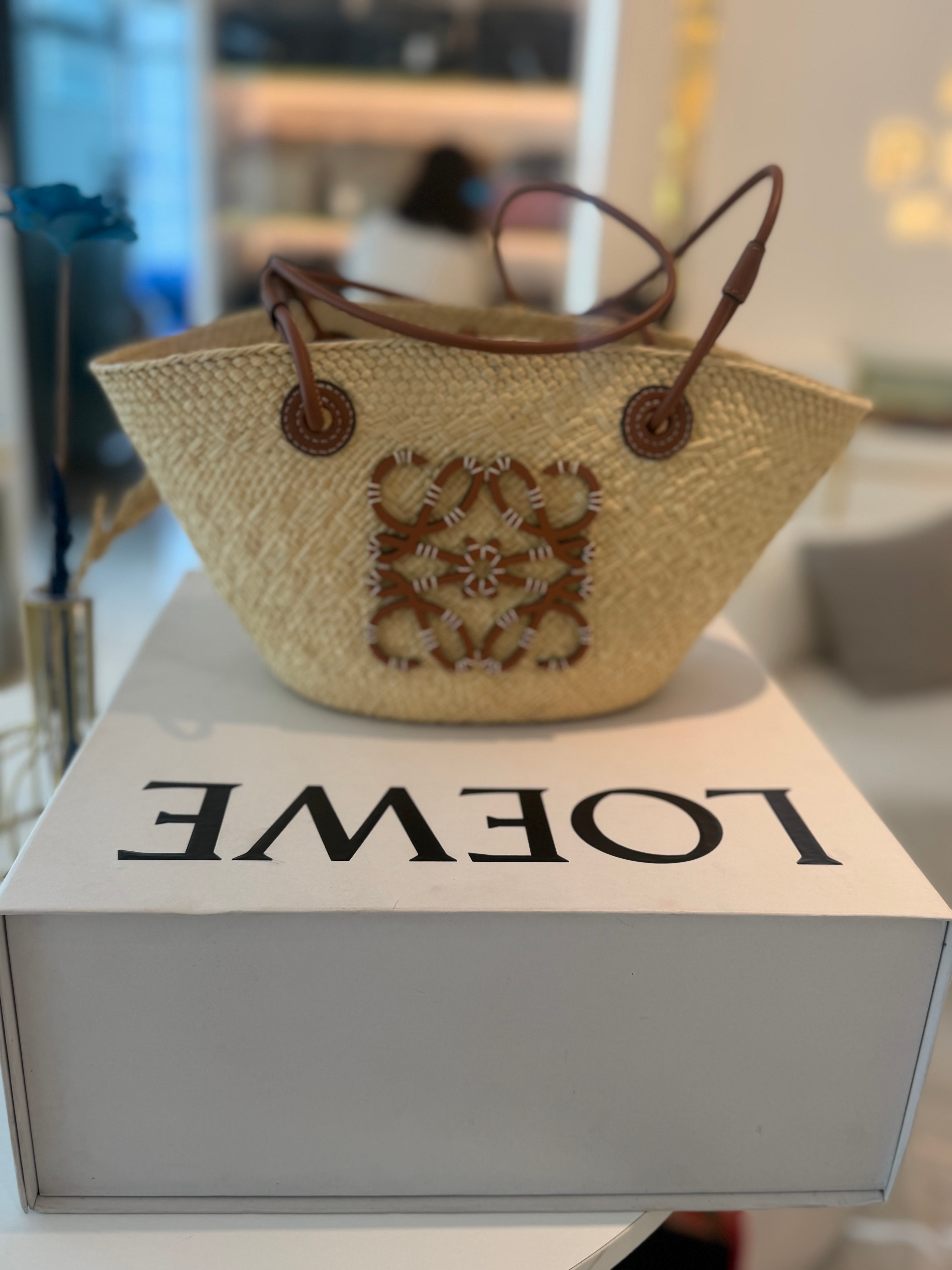 Loewe Anagram Basket Raffia Summer Bag