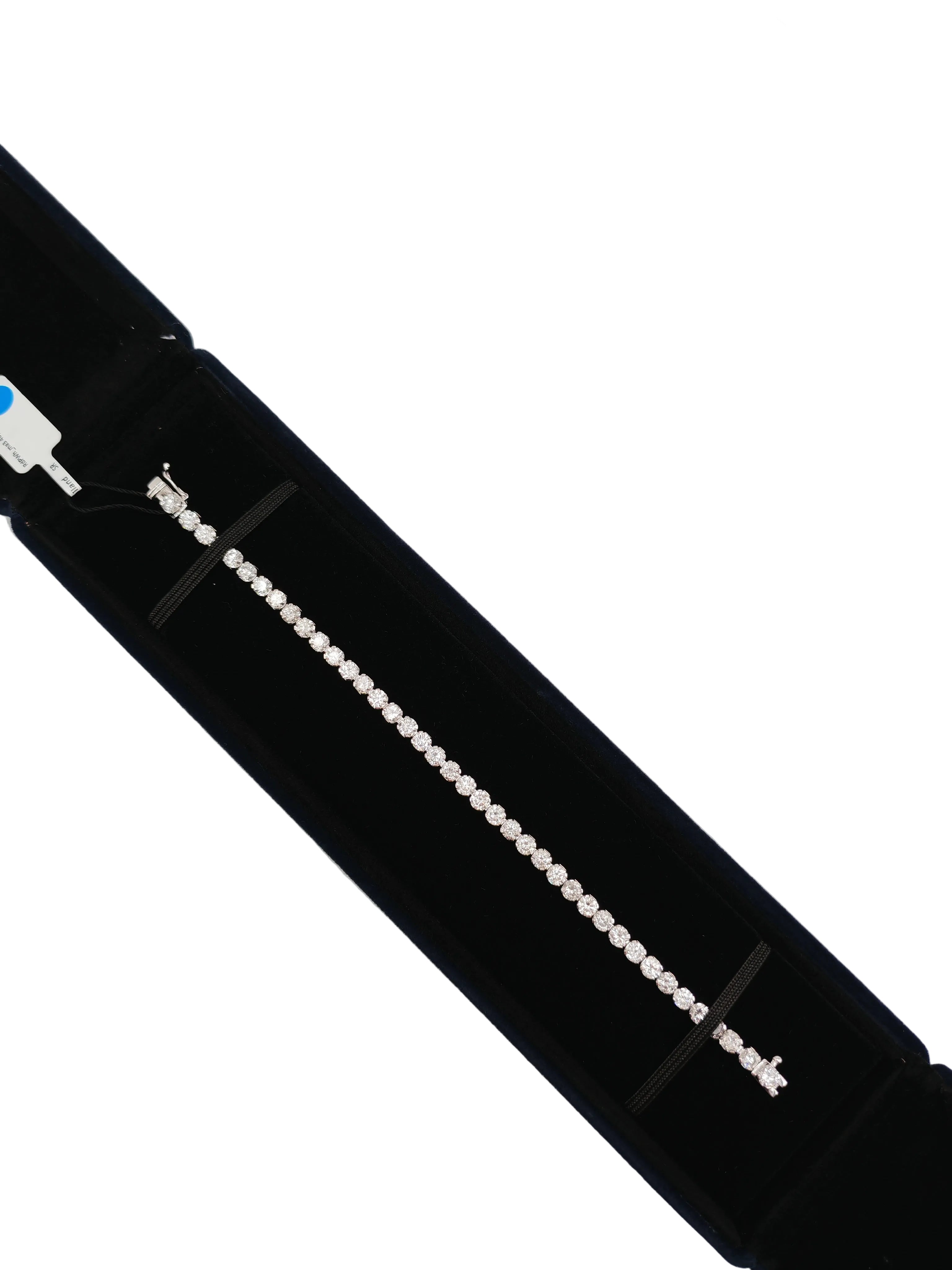 18k 11.57gms 10.36cts VS1 to VVS1 (Clarity) E to H (Color) Natural Diamond White Gold Tennis Bracelet (7 Inches) | Purse Maison Luxury Bags Shop