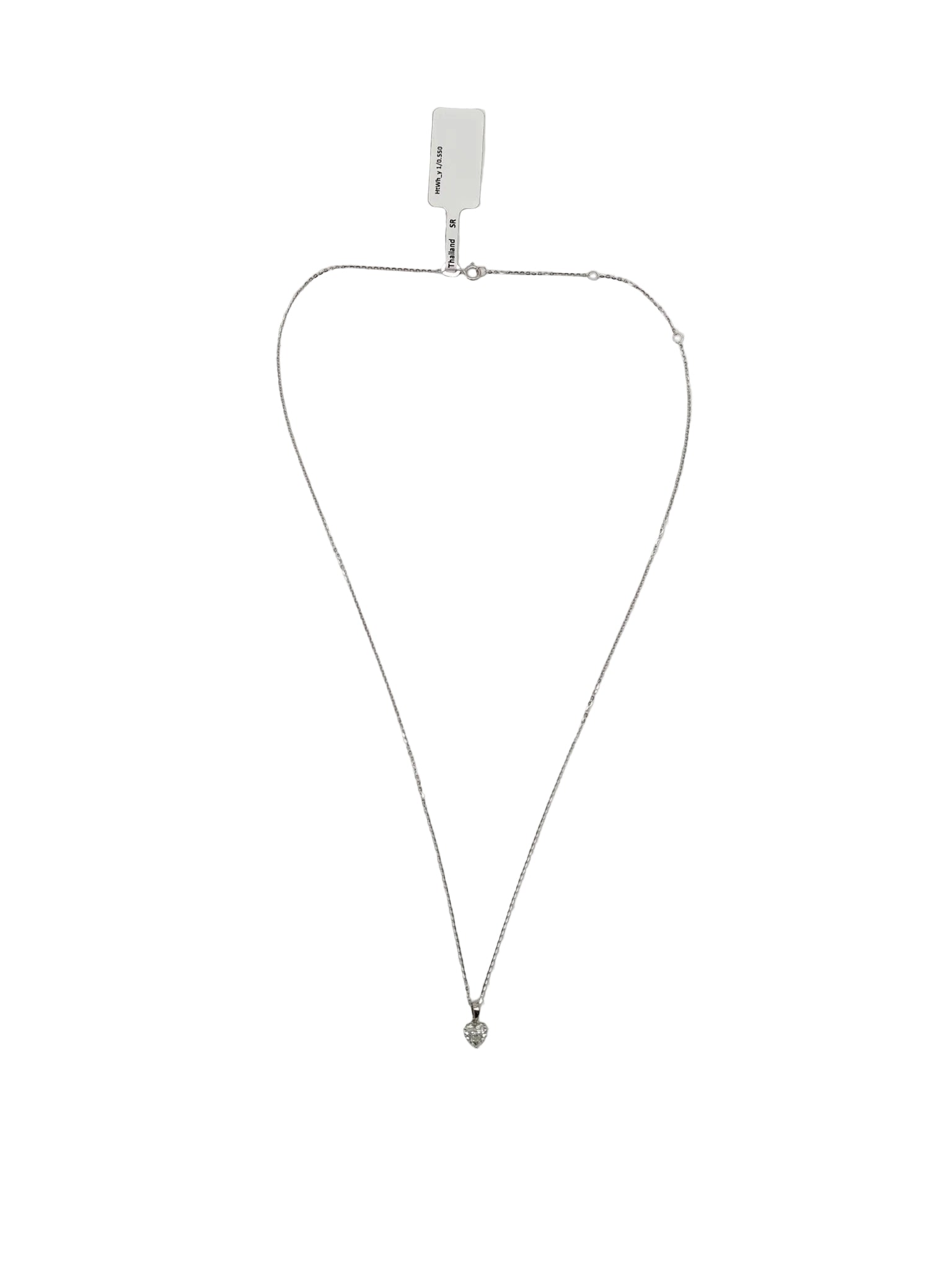 18k 1.41gms. 0.55cts. Natural Diamond White Gold Necklace (18 inches) | Purse Maison Luxury Bags Shop