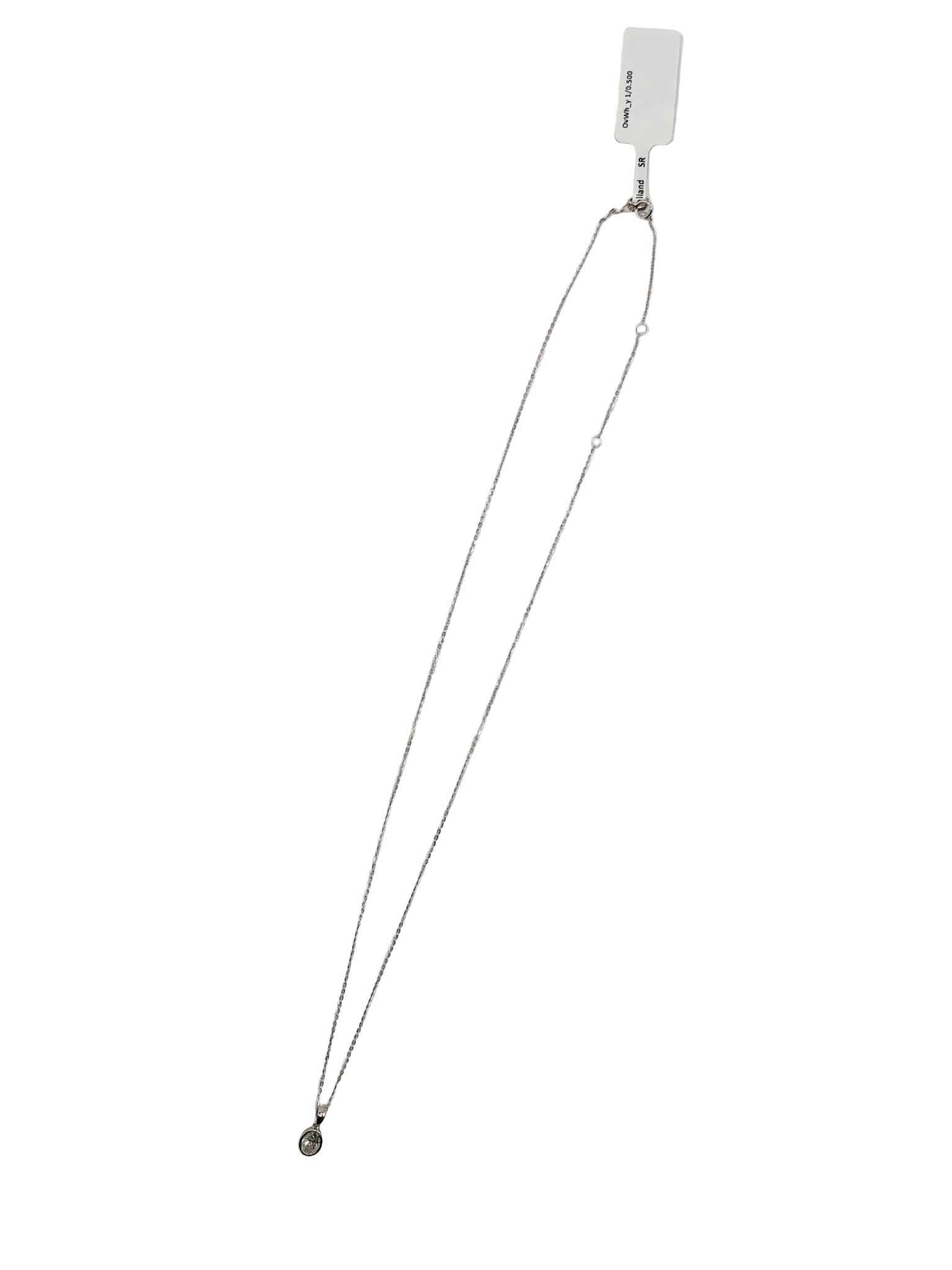18k 1.55gms. 0.5cts. Natural Diamond White Gold Necklace (18 inches) | Purse Maison Luxury Bags Shop