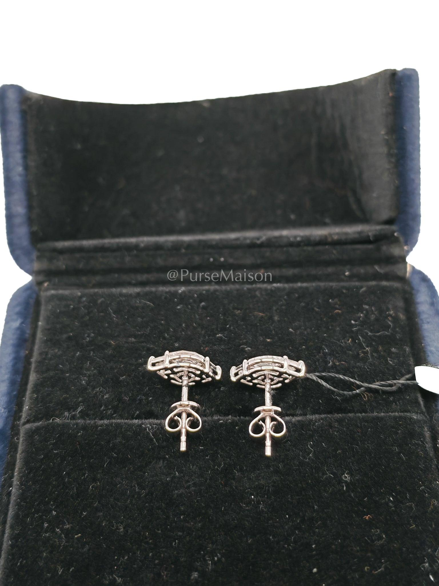 18k 1.65 gms 1.081 cts VS1 to VVS1 (Clarity) E to H (Color) Natural Diamond White Gold Earrings | Purse Maison Luxury Bags Shop