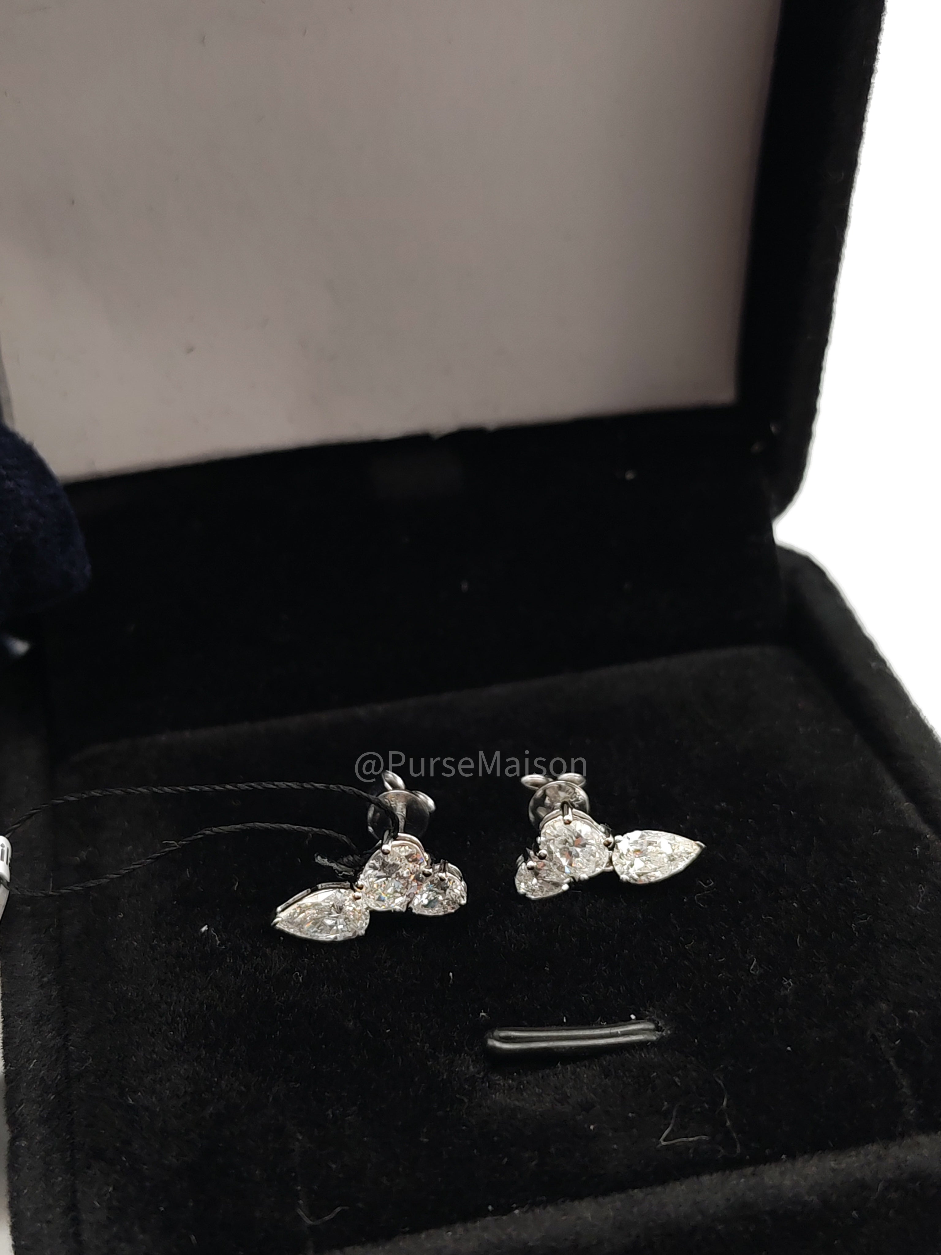 18k | 1.86gms. | 1.86gms | 1.53cts | VS1 to VVS1 (Clarity) E to H (Color) Natural Diamond White Gold Earrings | Purse Maison Luxury Bags Shop