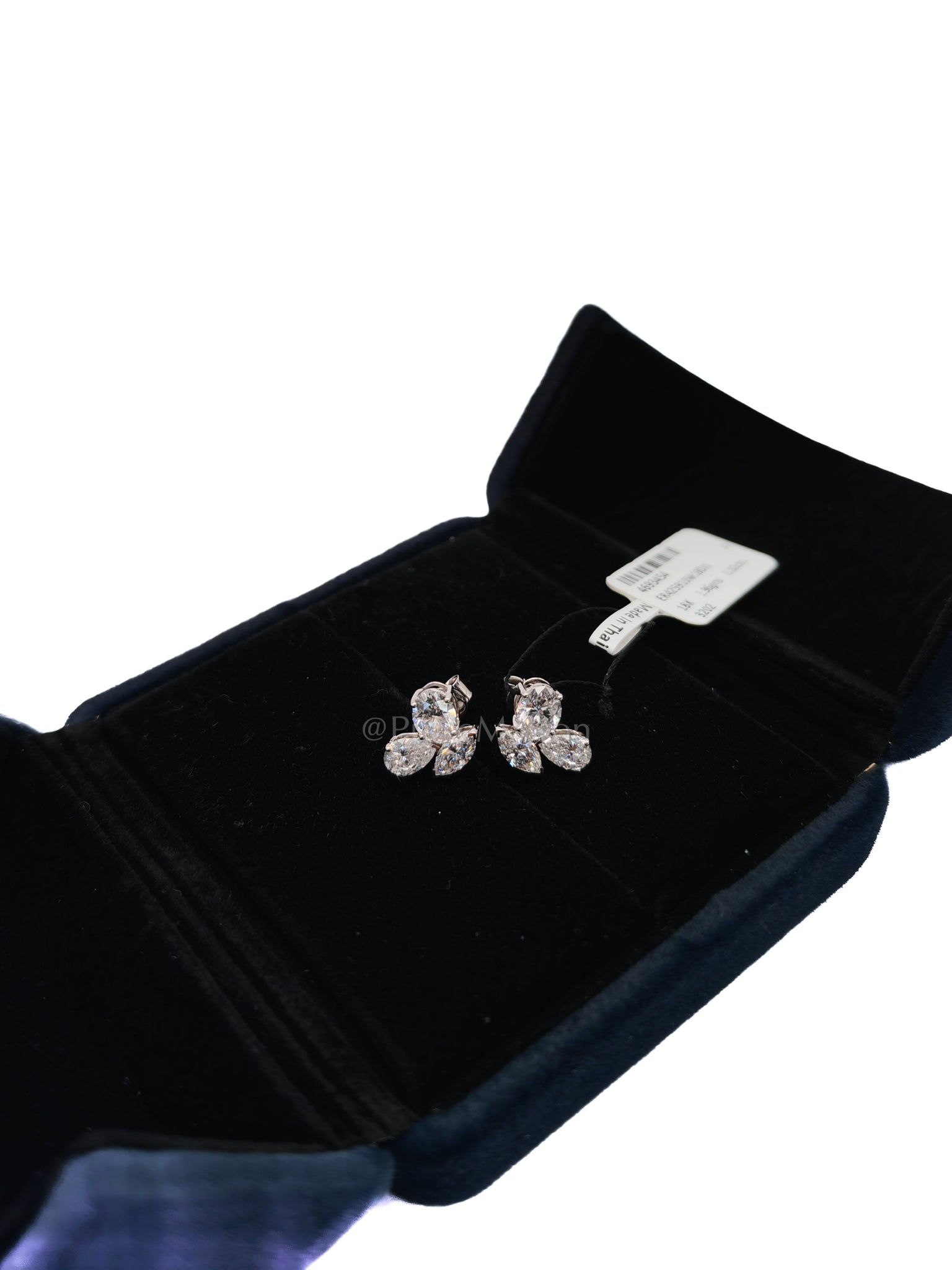 18K 1.96gms. 2.02cts Natural Diamond White Gold Earrings | Purse Maison Luxury Bags Shop