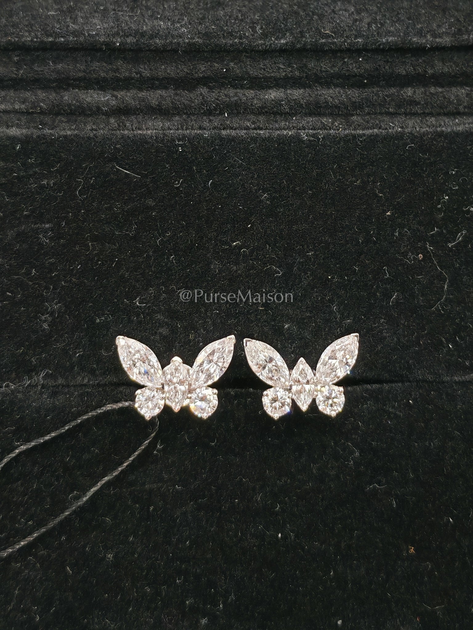 18k 2.05gms 1.61cts VS1 to VVS1 (Clarity) E to H (Color) Natural Diamond White Gold Earrings | Purse Maison Luxury Bags Shop