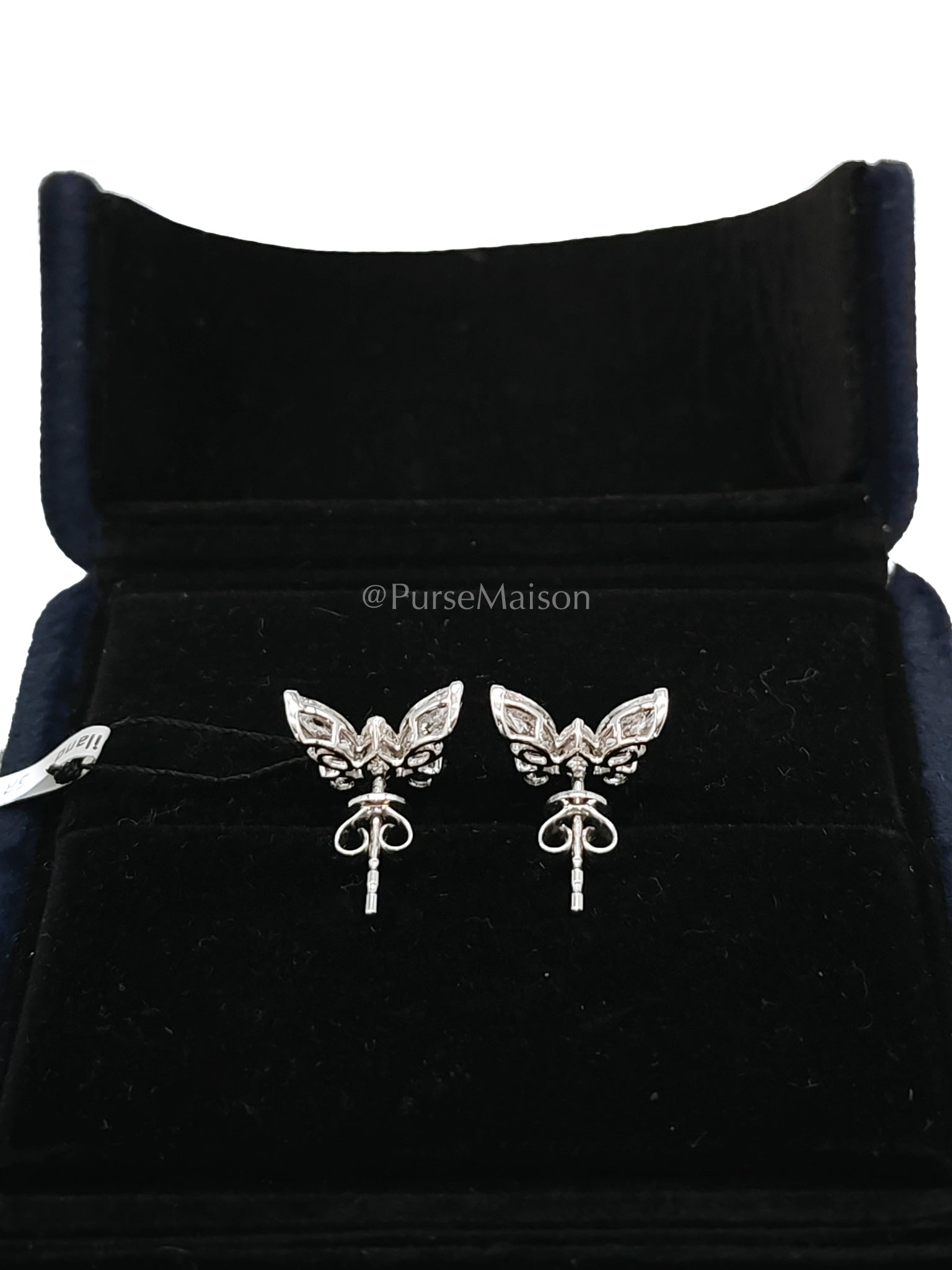 18k 2.05gms 1.61cts VS1 to VVS1 (Clarity) E to H (Color) Natural Diamond White Gold Earrings | Purse Maison Luxury Bags Shop