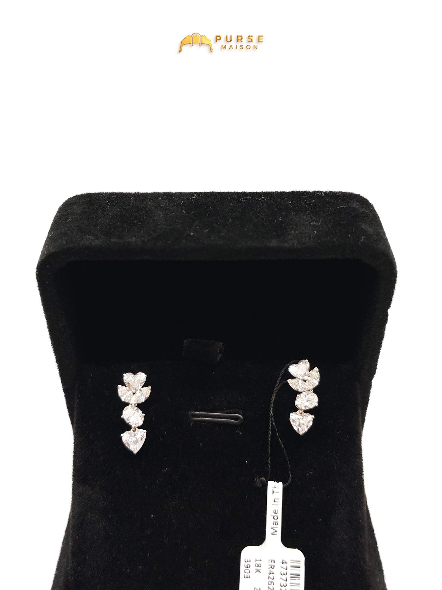 18k | 2.26gms. | 2.26gms. | 2.44cts | VS1 to VVS1 (Clarity) E to H (Color) Natural Diamond White Gold Earrings | Purse Maison Luxury Bags Shop