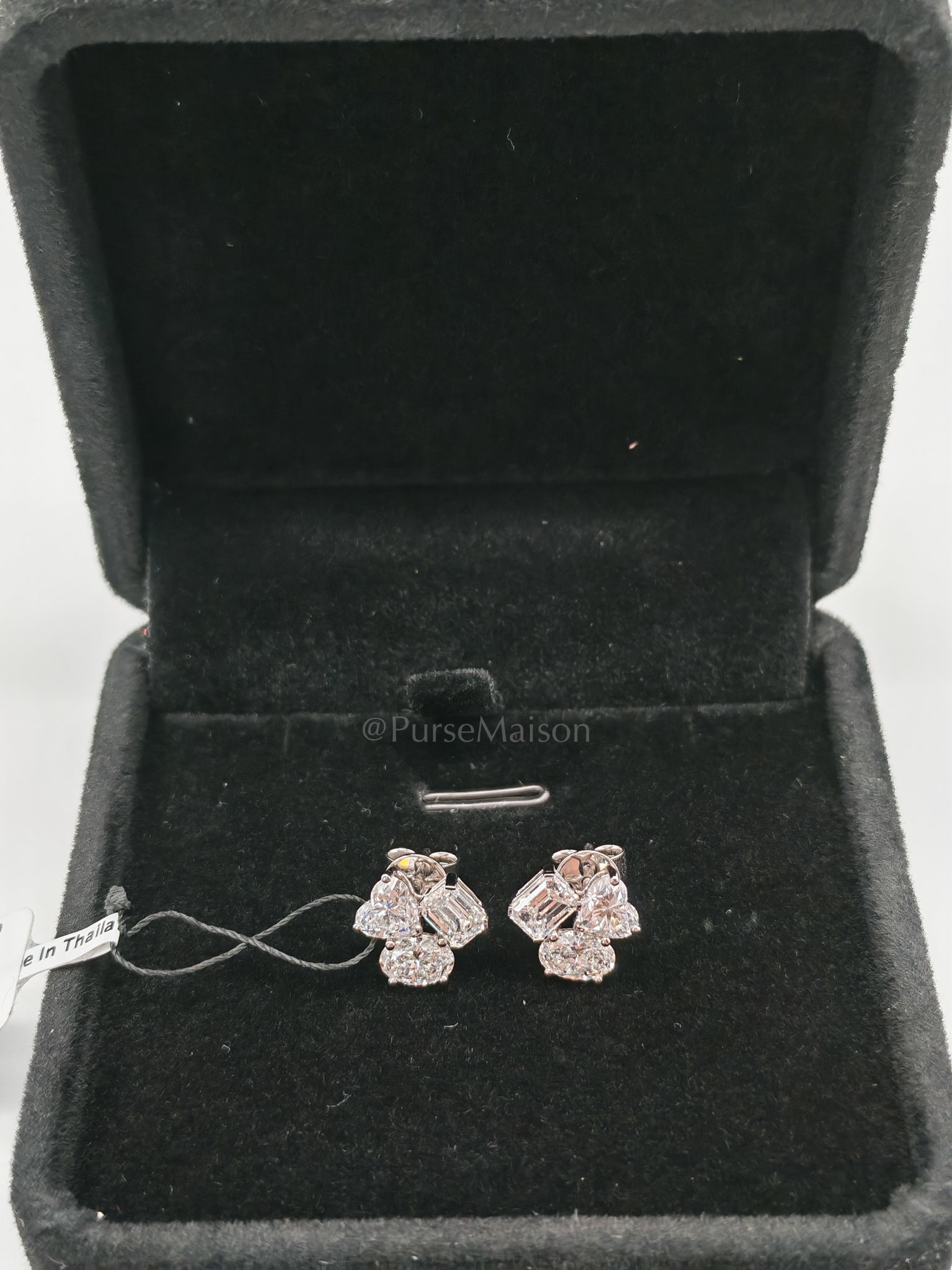 18k 2.4gms. 2.86cts. VS1 to VVS1 (Clarity) E to H (Color) Natural Diamond White Gold Earrings | Purse Maison Luxury Bags Shop