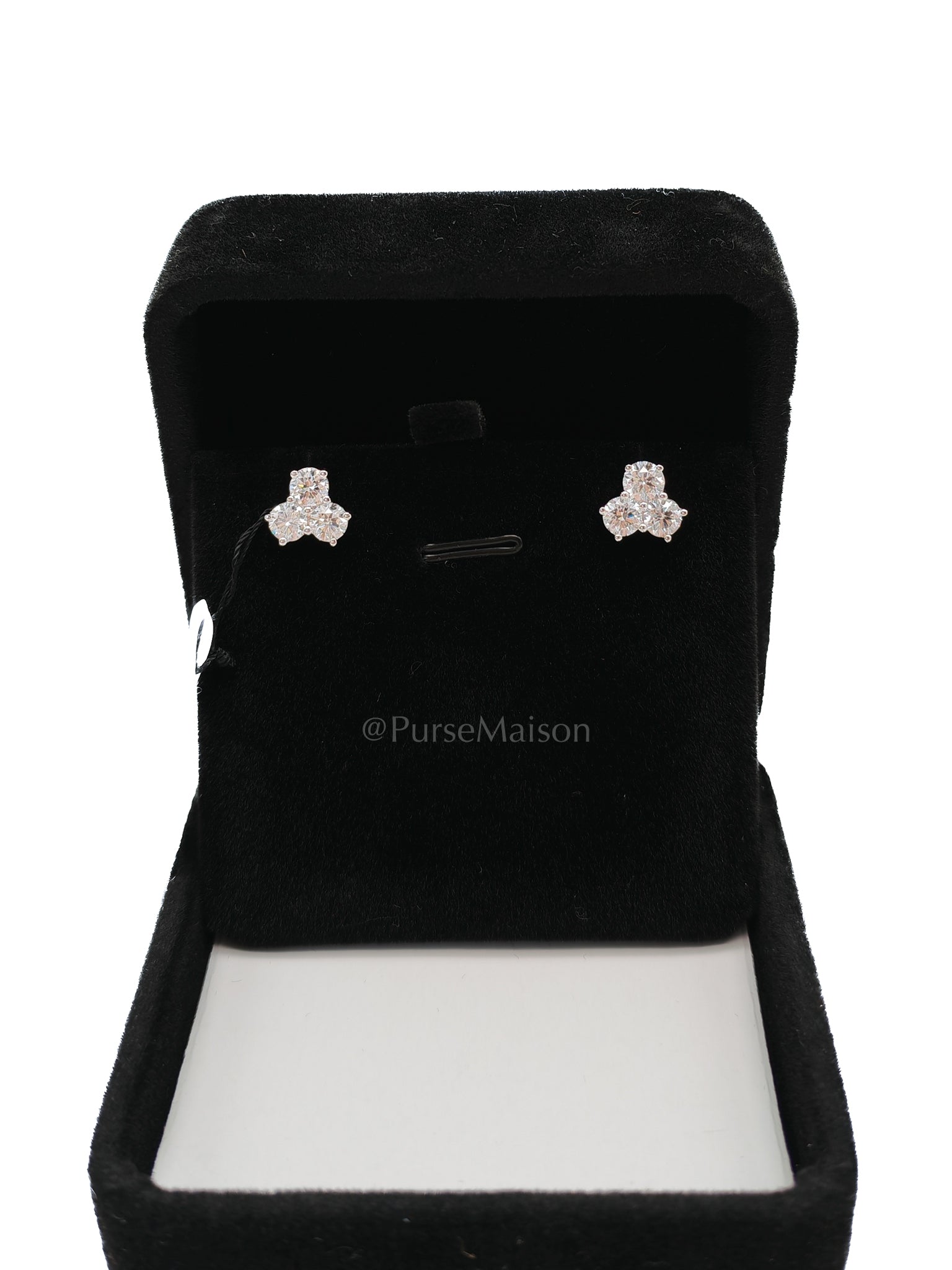 18k 2.75gms 1.82cts VS1 to VVS1 (Clarity) E to H (Color) Natural Diamond White Gold Earrings | Purse Maison Luxury Bags Shop