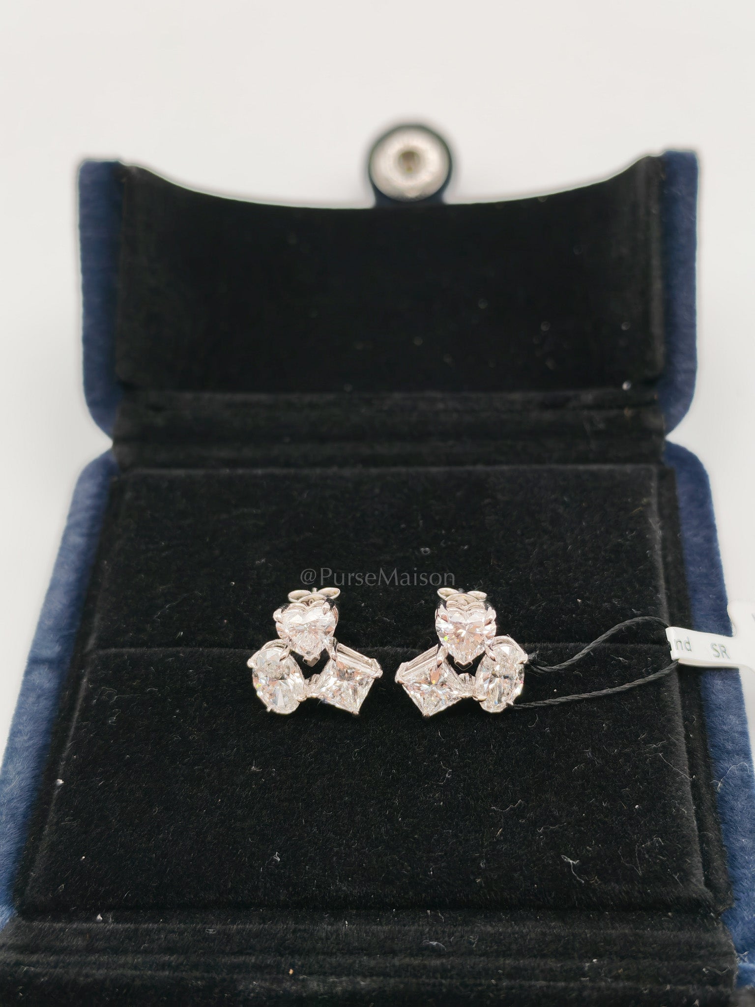 18K 2.78gms 3.22cts VS1 to VVS1 (Clarity) E to H (Color) Natural Diamond White Gold Earrings | Purse Maison Luxury Bags Shop