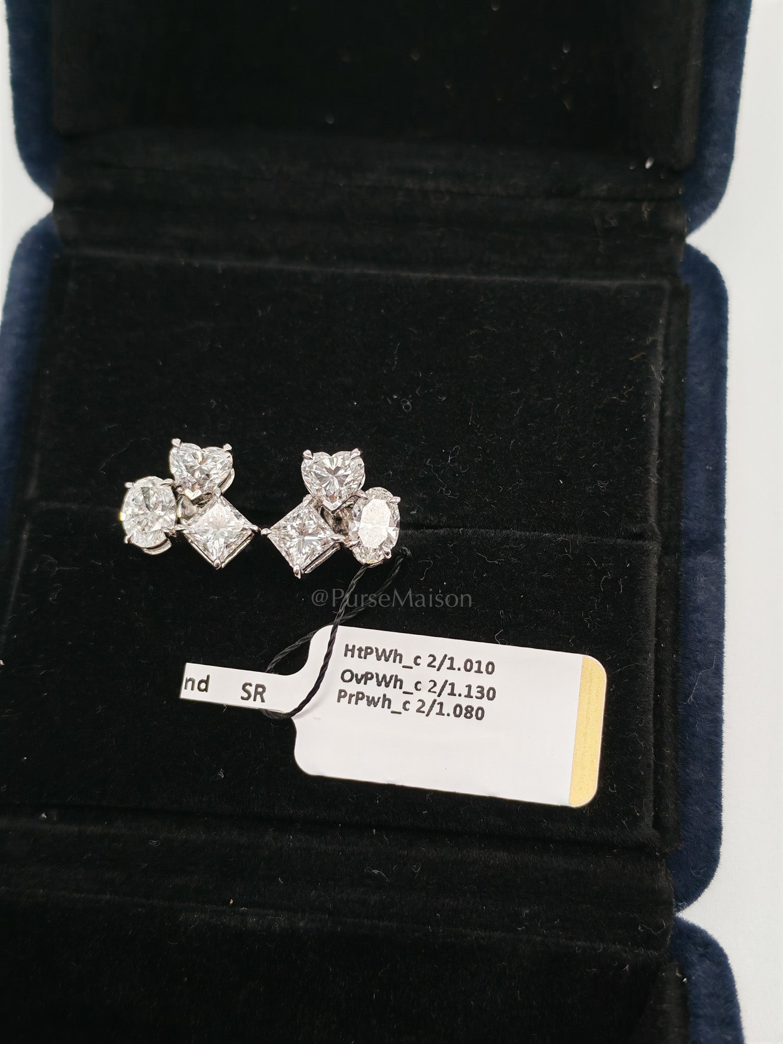 18K 2.78gms 3.22cts VS1 to VVS1 (Clarity) E to H (Color) Natural Diamond White Gold Earrings | Purse Maison Luxury Bags Shop
