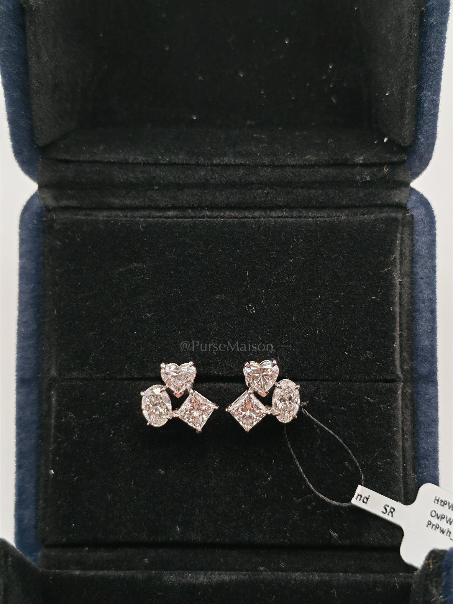 18K 2.78gms 3.22cts VS1 to VVS1 (Clarity) E to H (Color) Natural Diamond White Gold Earrings | Purse Maison Luxury Bags Shop