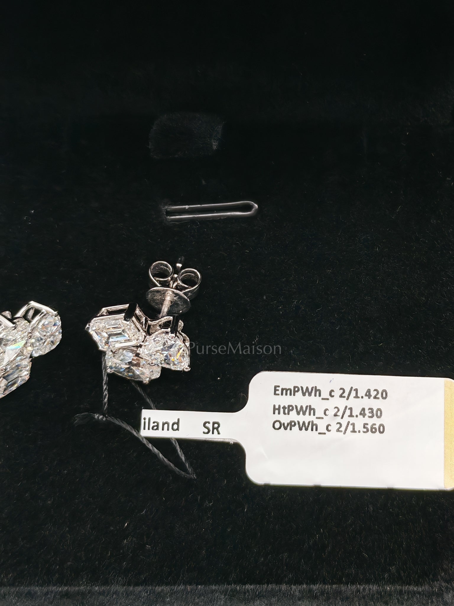 18k 3gms 4.41cts. VS1 to VVS1 (Clarity) E to H (Color) Natural Diamond White Gold Earrings | Purse Maison Luxury Bags Shop
