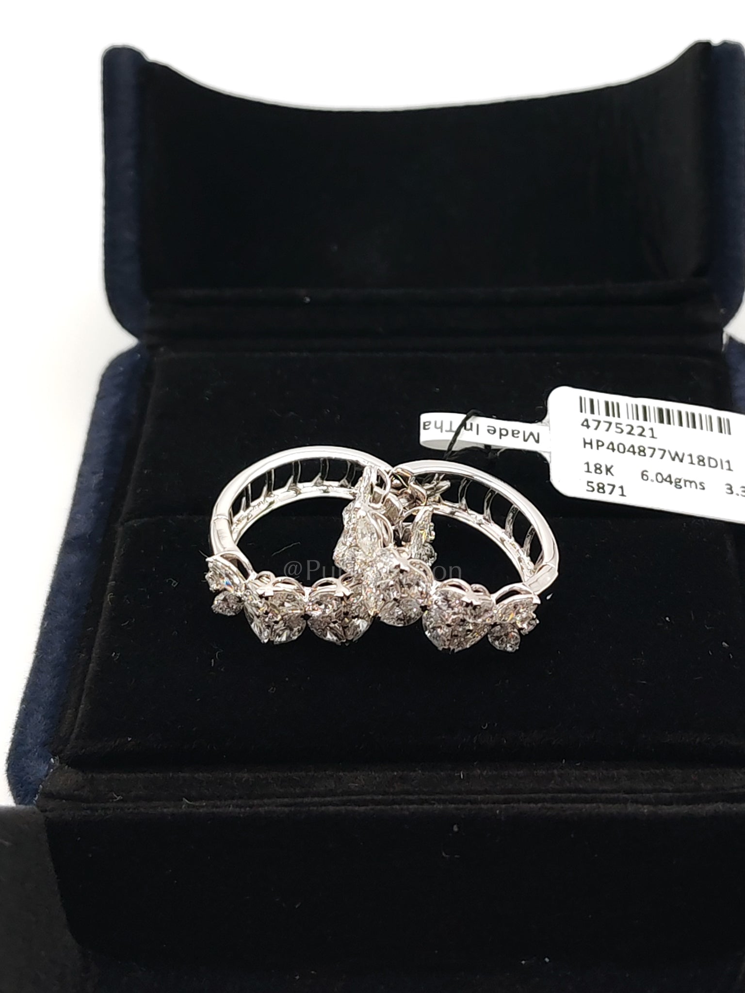 18k 6.04gms 3.39cts Natural Diamond White Gold Earrings | Purse Maison Luxury Bags Shop