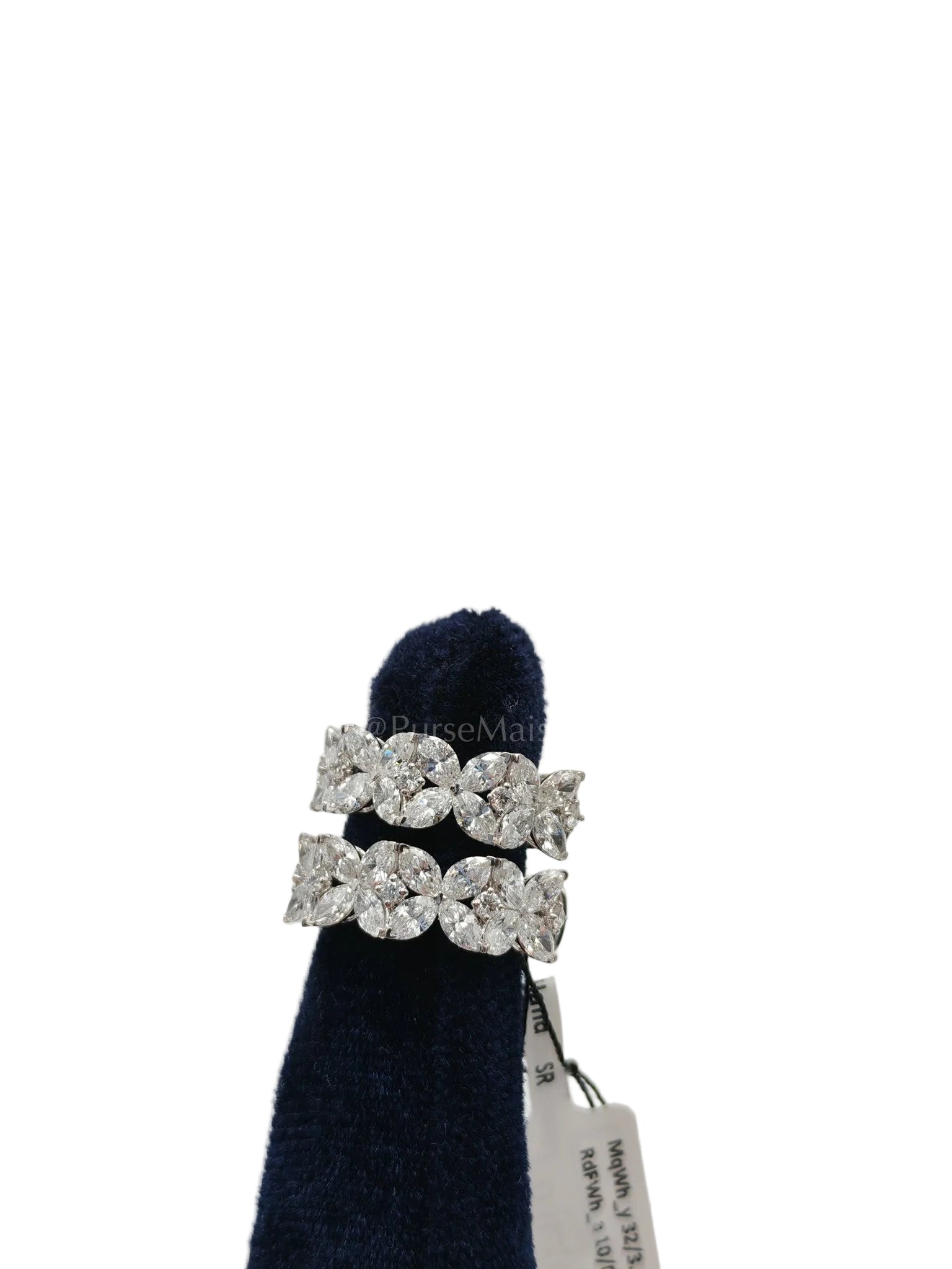 18k 6.04gms 3.39cts Natural Diamond White Gold Earrings | Purse Maison Luxury Bags Shop