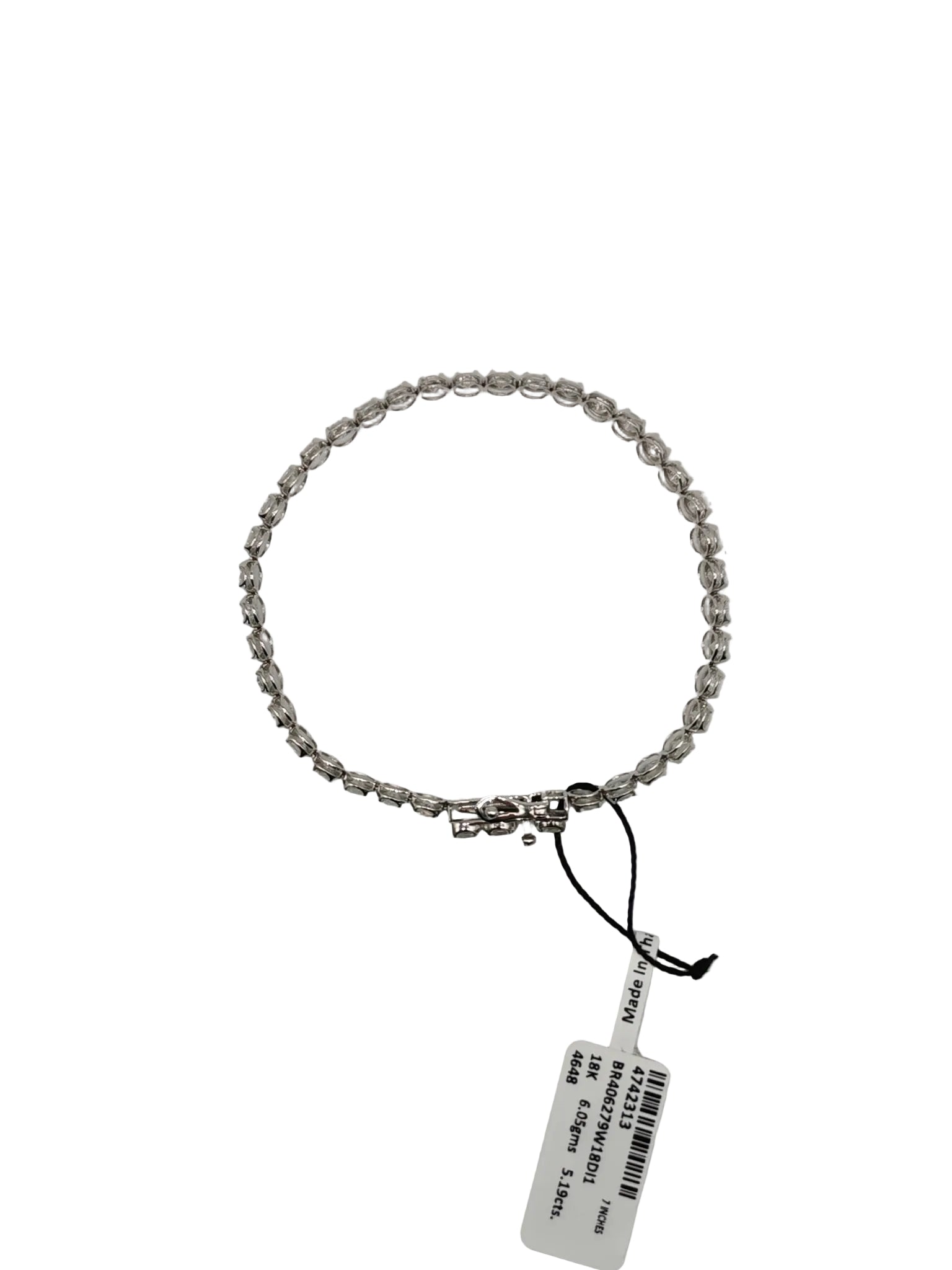 18k 6.05gms. 5.19cts. VS1 to VVS1 (Clarity) E to H (Color) Natural Diamond White Gold Tennis Bracelet (7 Inches) | Purse Maison Luxury Bags Shop