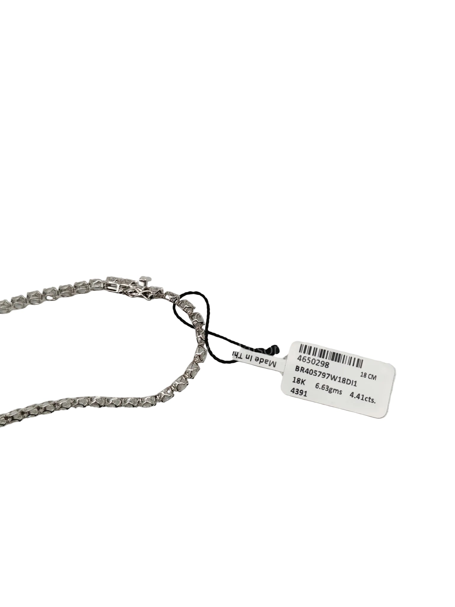 18k 6.63gms. 4.41cts. Natural Diamond White Gold Tennis Bracelet (18 cm) | Purse Maison Luxury Bags Shop