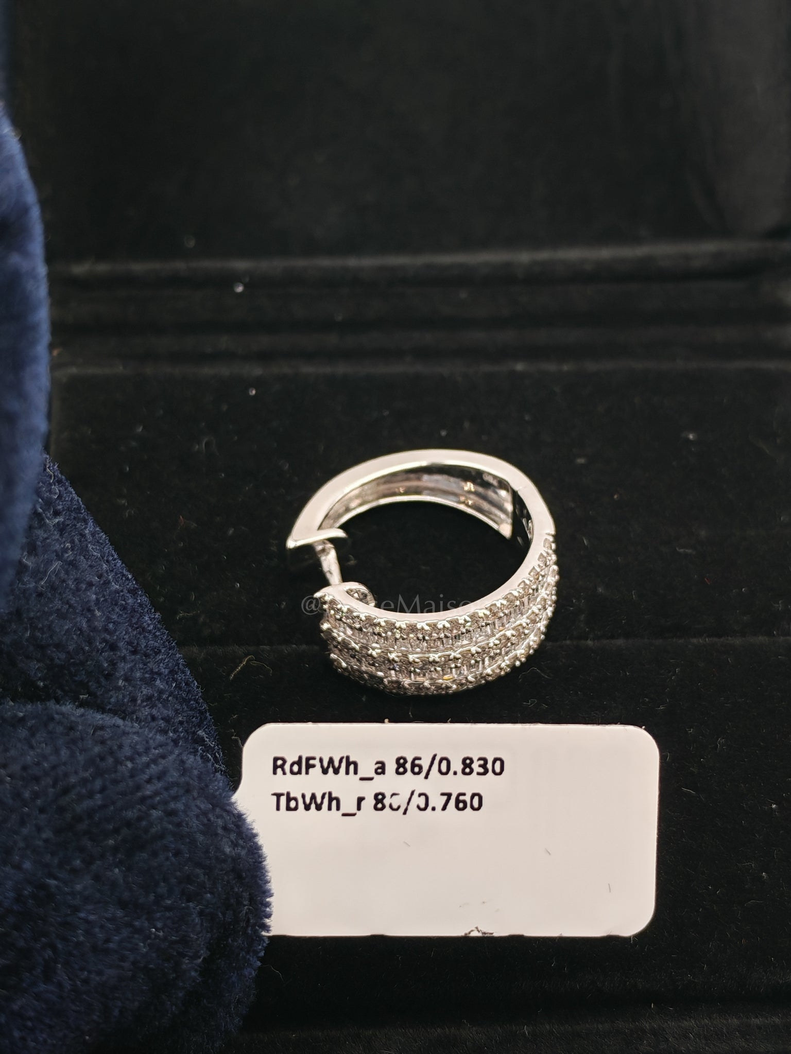 18k 8.25gms 1.59cts Natural Diamond White Gold Earrings | Purse Maison Luxury Bags Shop