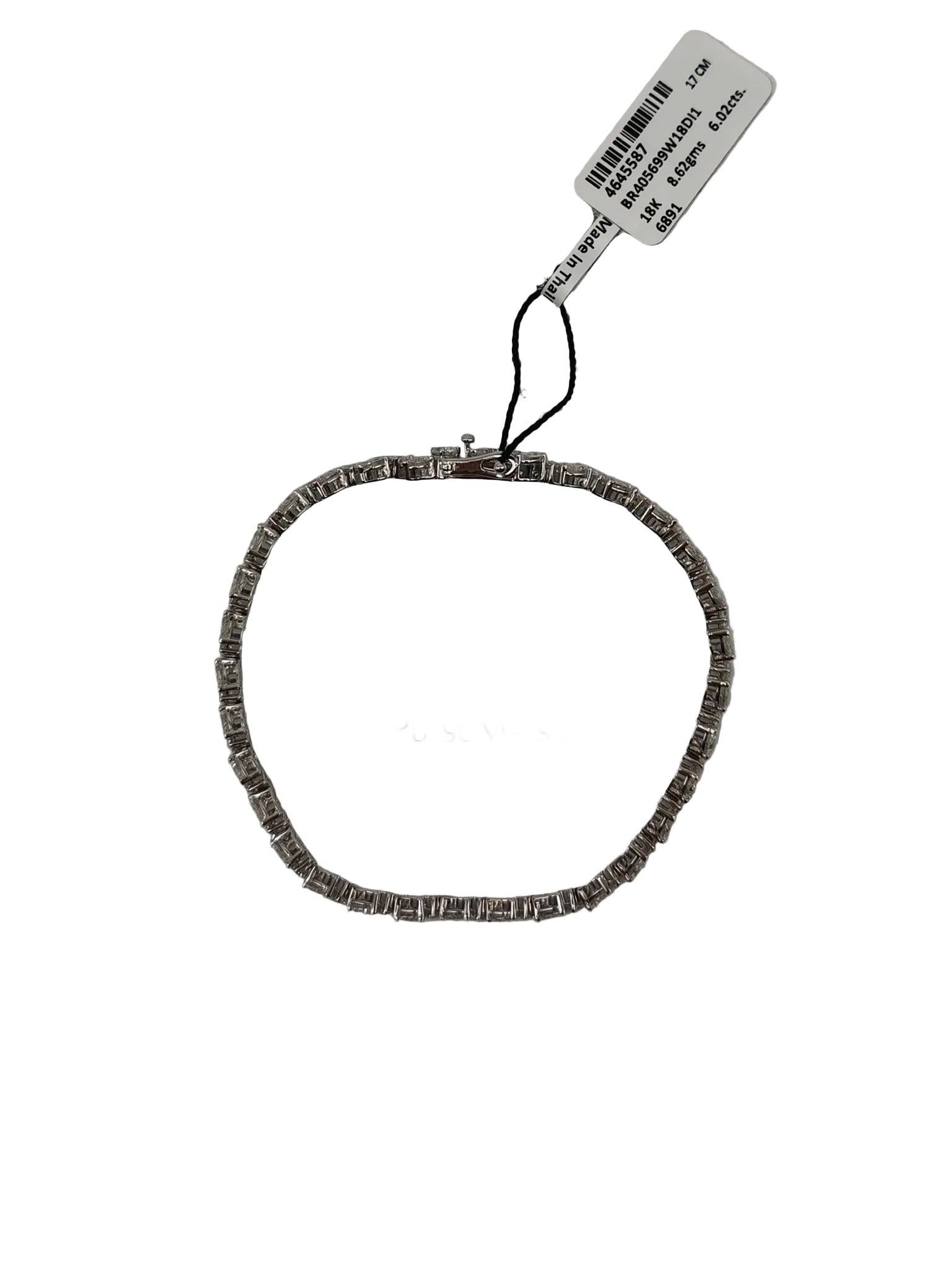 18k 8.62gms. 6.02cts. Natural Diamond White Gold Tennis Bracelet (17 cm) | Purse Maison Luxury Bags Shop