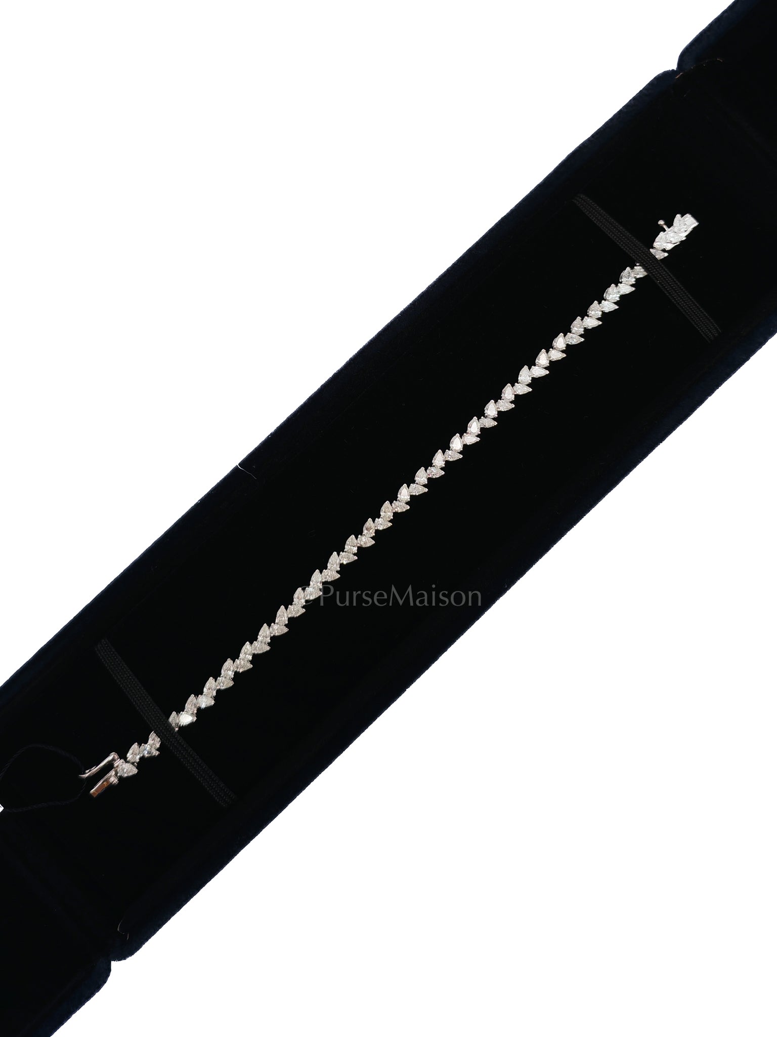 18k 8.62gms. 6.02cts. Natural Diamond White Gold Tennis Bracelet (17 cm) | Purse Maison Luxury Bags Shop