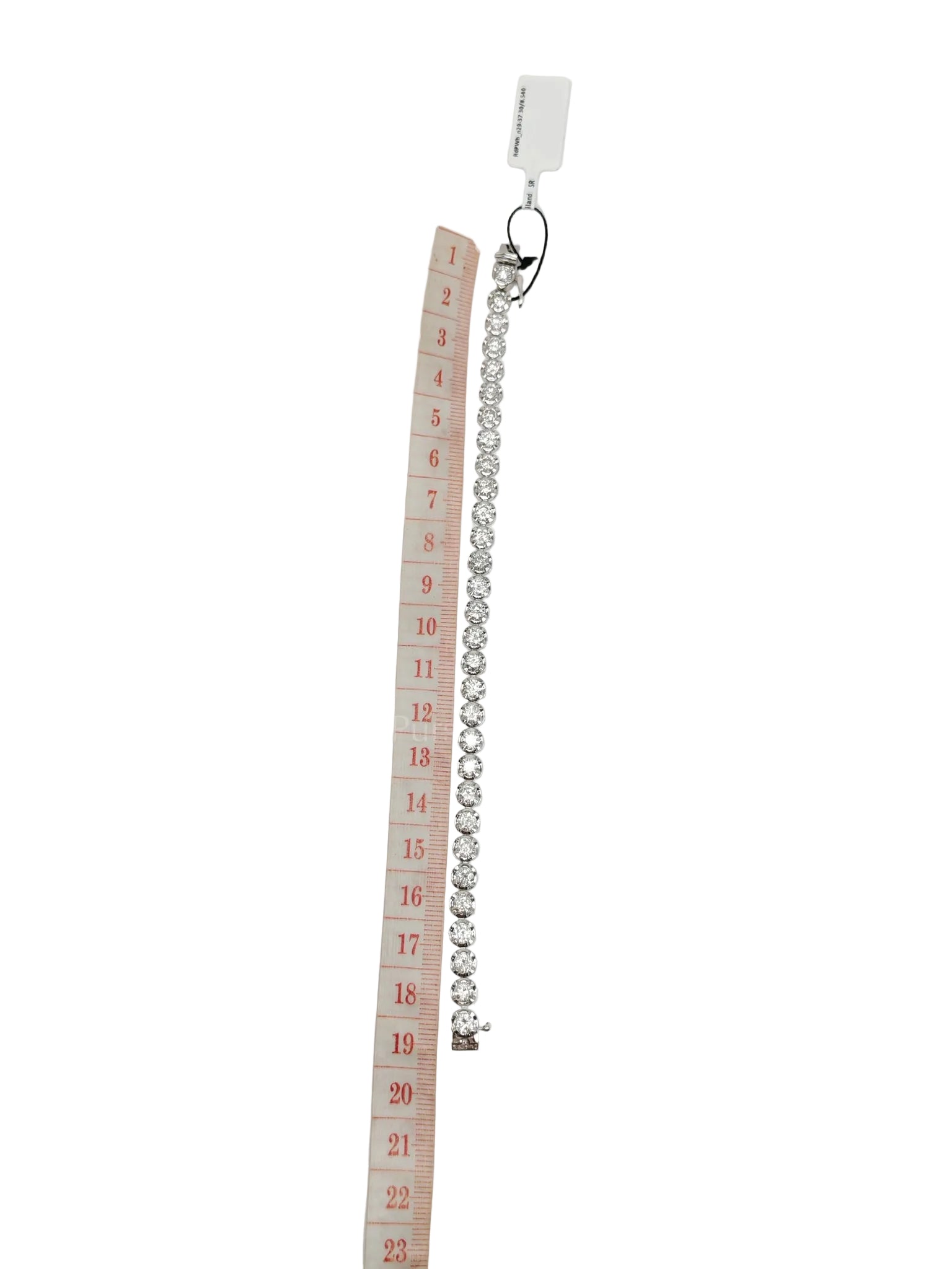18k 9.11gms. 8.54cts. Natural Diamond White Gold Tennis Bracelet (7 inches) | Purse Maison Luxury Bags Shop