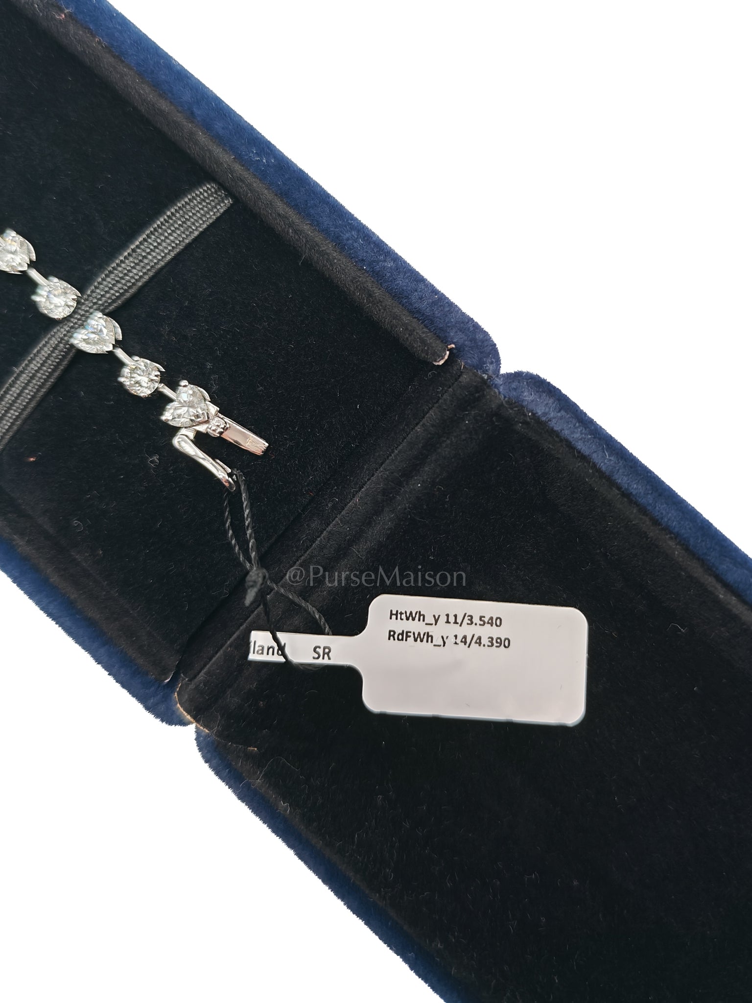 18k 9.4gms. 7.93cts. Natural Diamond White Gold Tennis Bracelet (19cm) | Purse Maison Luxury Bags Shop