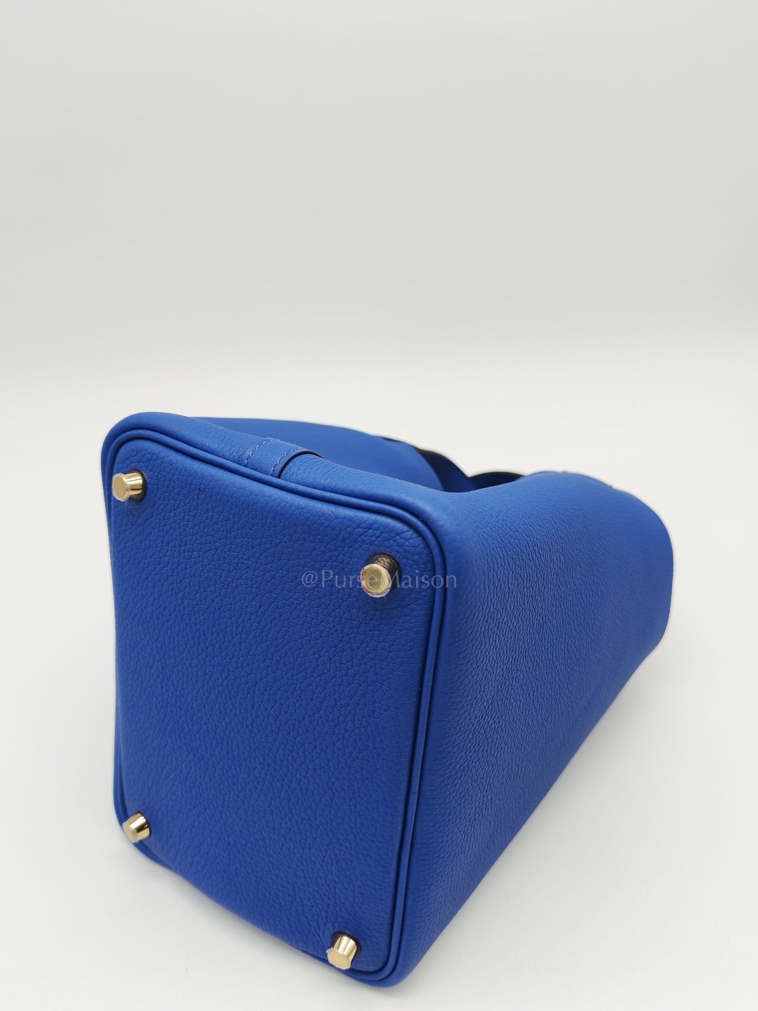 Picotin Lock 18 in Blue Electric Taurillon Maurice Leather & Gold Hardware Stamp B(2023)
