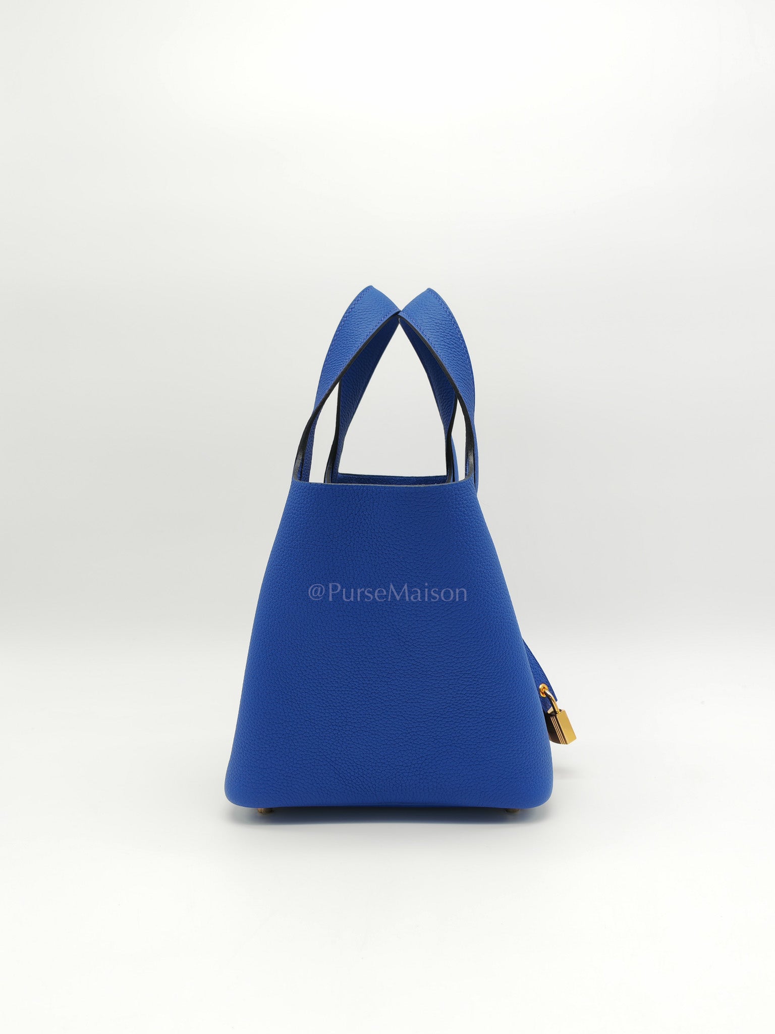 Picotin Lock 18 in Blue Electric Taurillon Maurice Leather & Gold Hardware Stamp B(2023)
