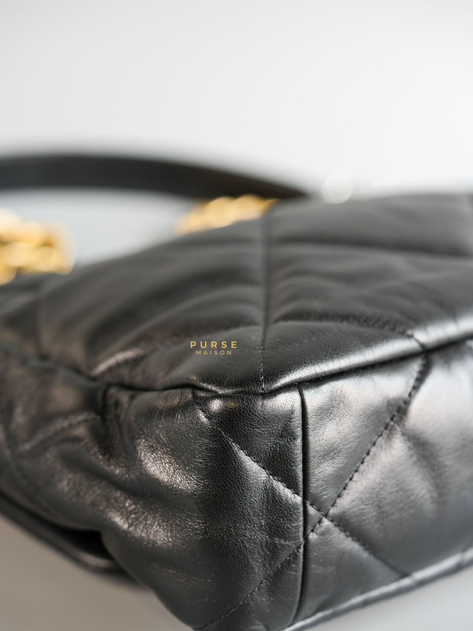 C19 Medium in Black Lambskin Leather & Mixed Hardware Series 30 | Purse Maison Luxury Bags Shop