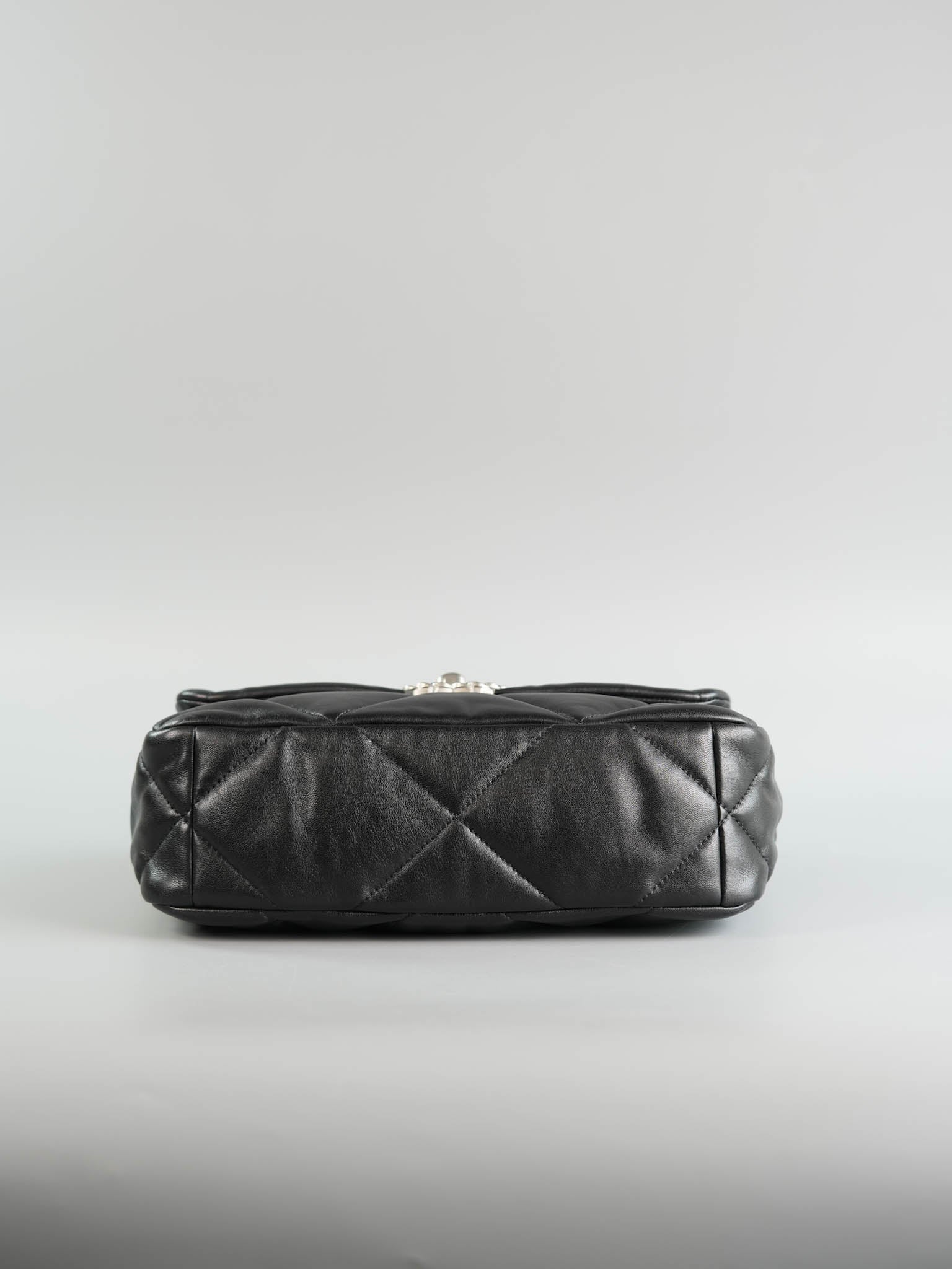 19 Small Black Goatskin and Silver Hardware (Microchip) | Purse Maison Luxury Bags Shop