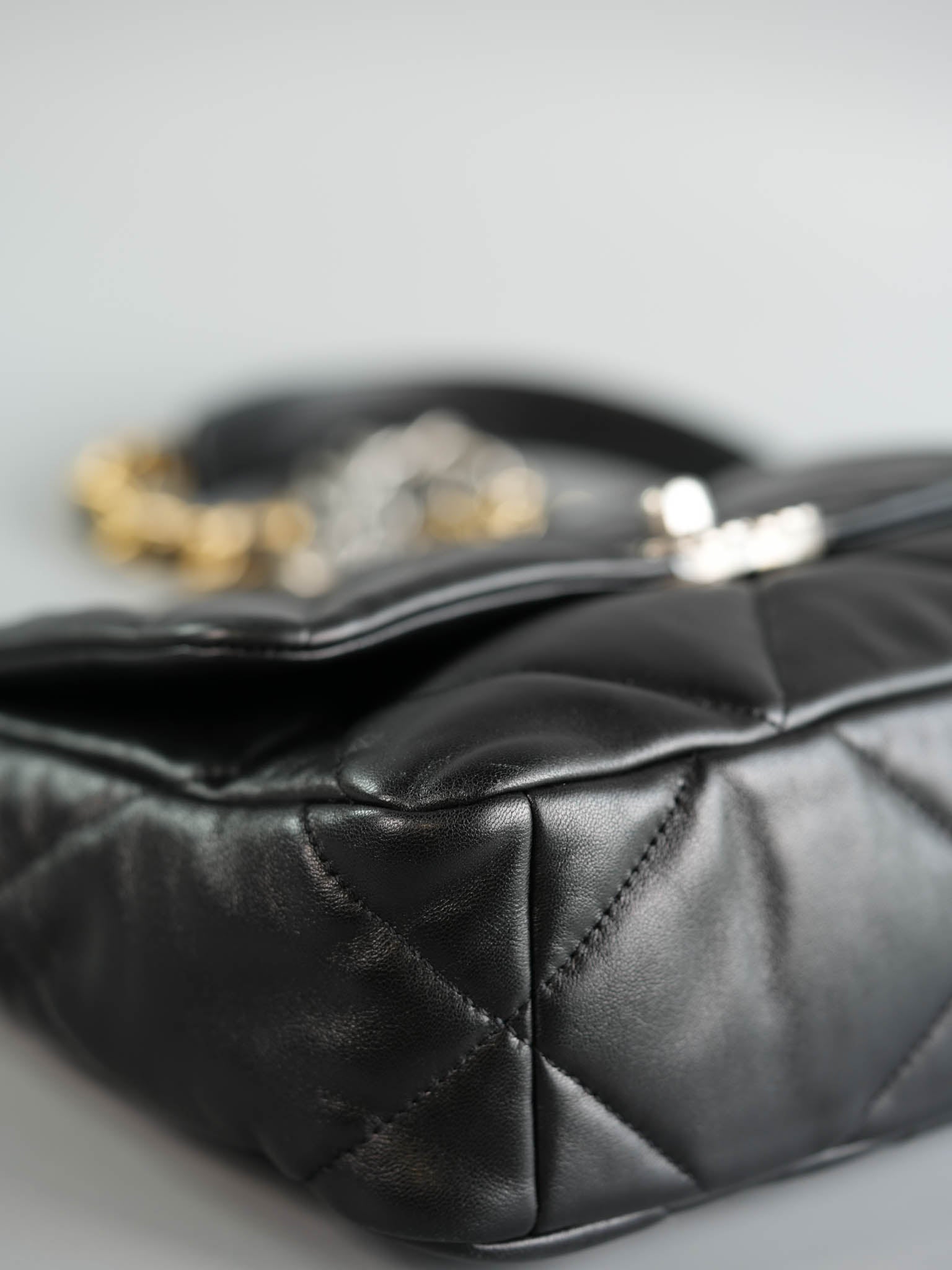 19 Small Black Goatskin and Silver Hardware (Microchip) | Purse Maison Luxury Bags Shop