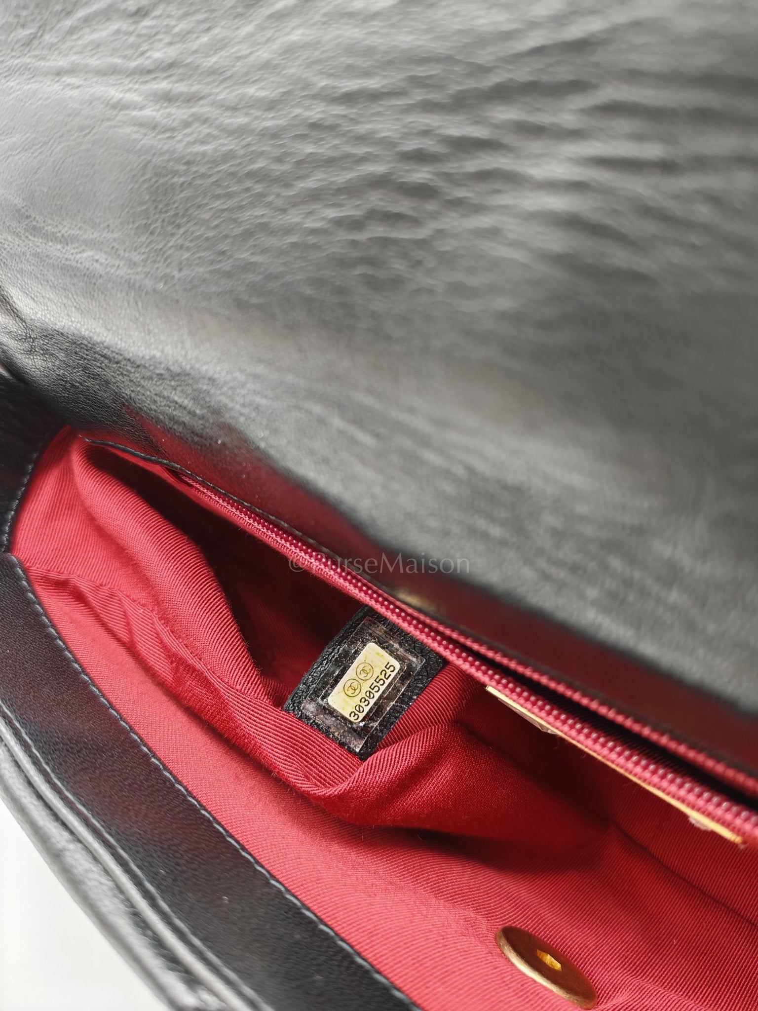 19 Small Black Lambskin Leather in Mix Hardware (Series 30) | Purse Maison Luxury Bags Shop