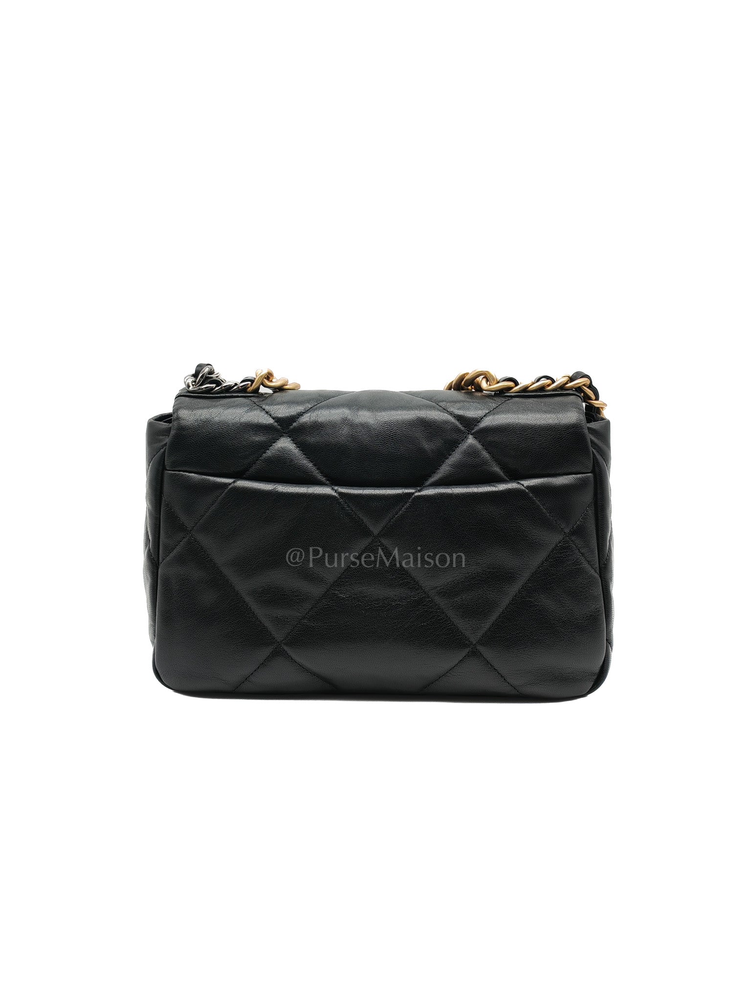 19 Small Black Lambskin Leather in Mix Hardware (Series 30) | Purse Maison Luxury Bags Shop